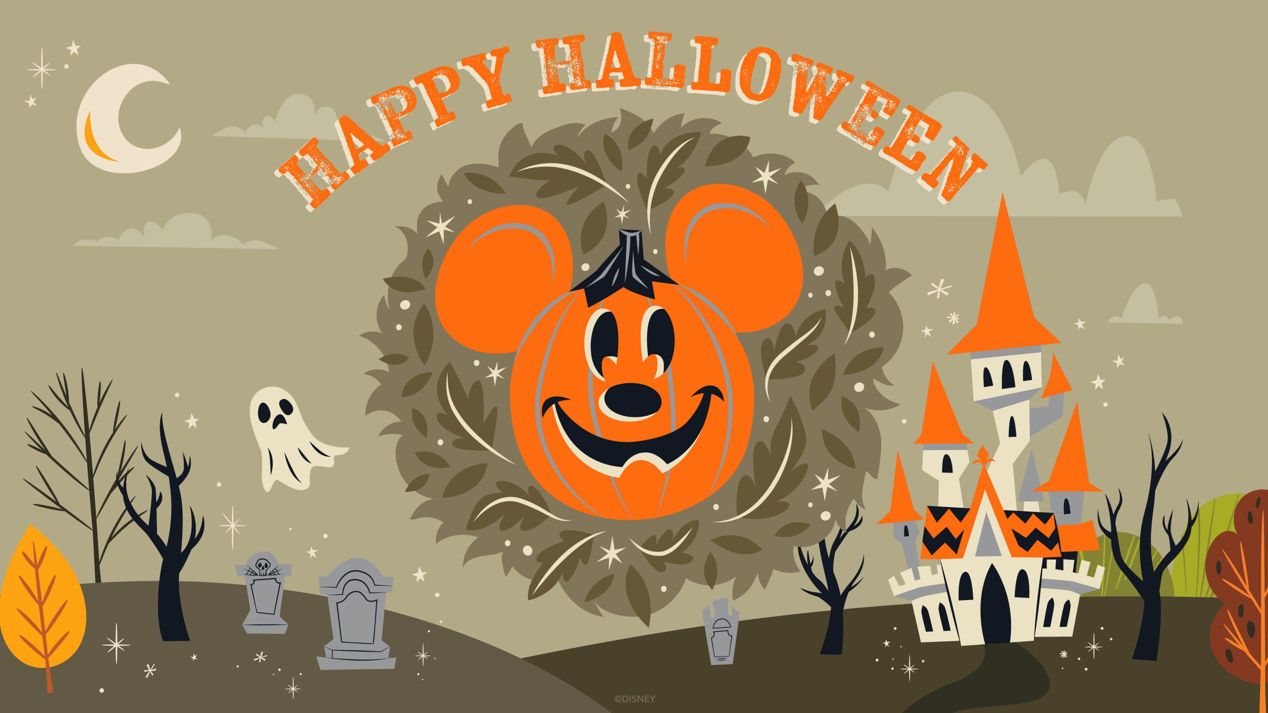 Disney Fall and Halloween Wallpaper