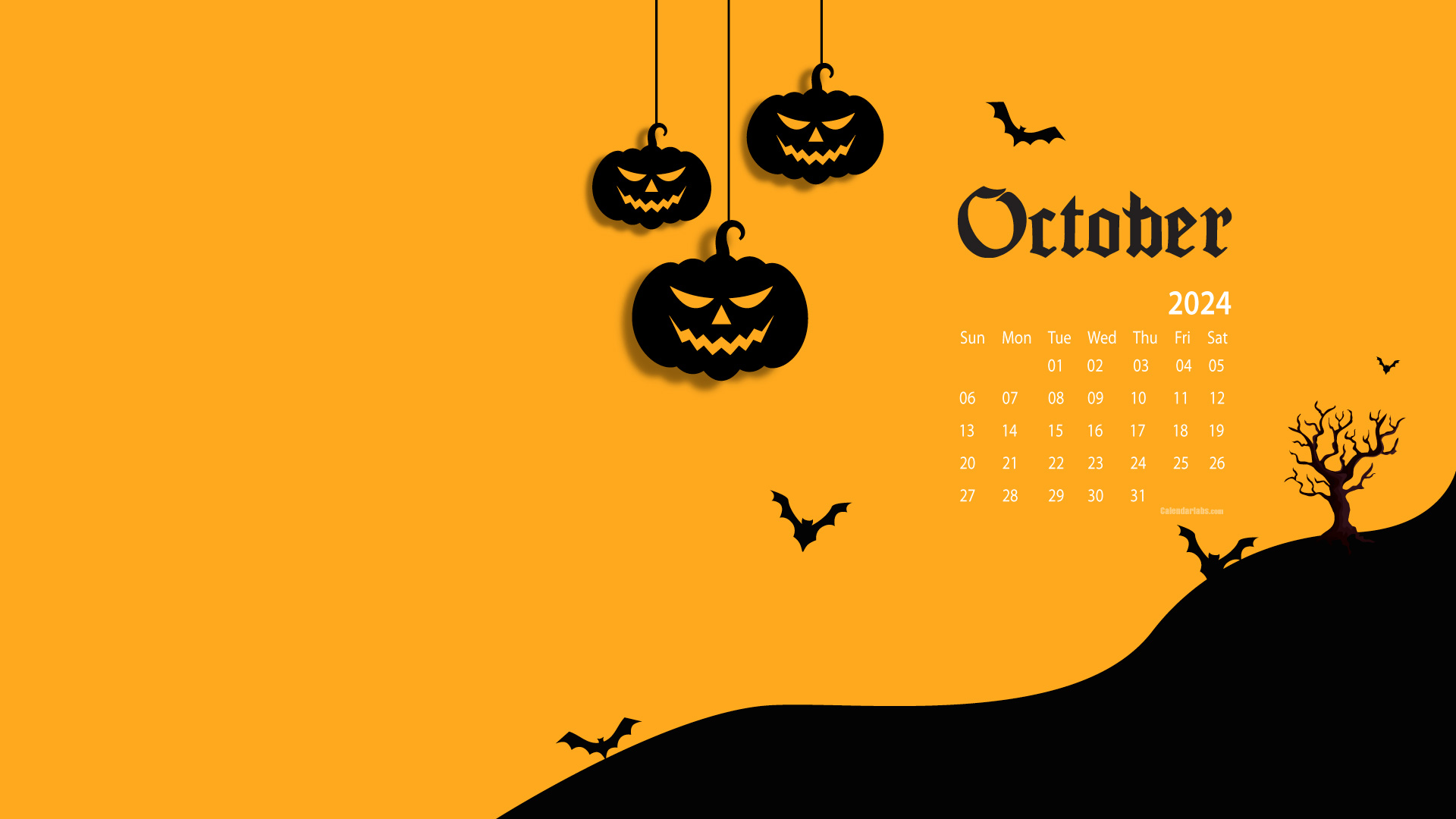 October 2024 Desktop Wallpaper Calendar