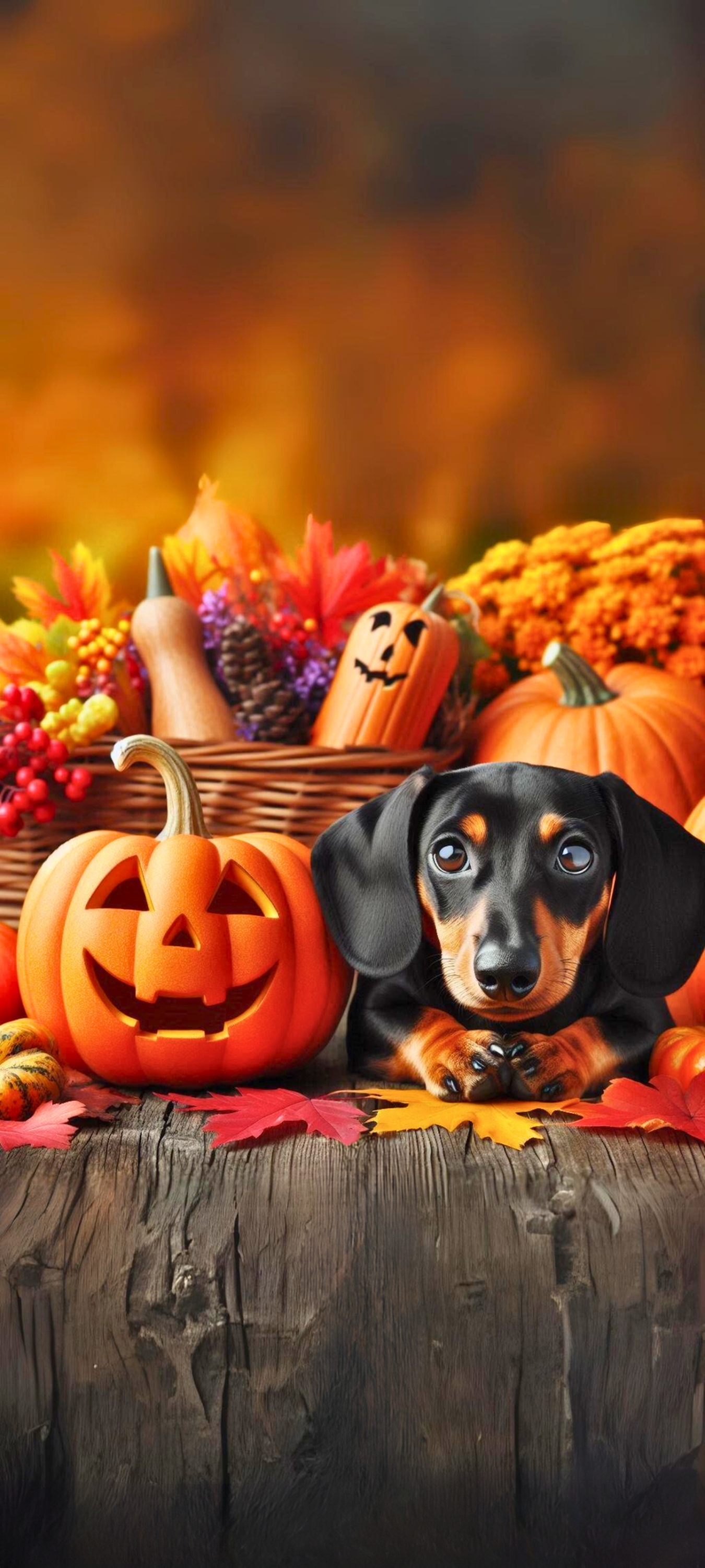 Halloween Dachshund Wallpaper