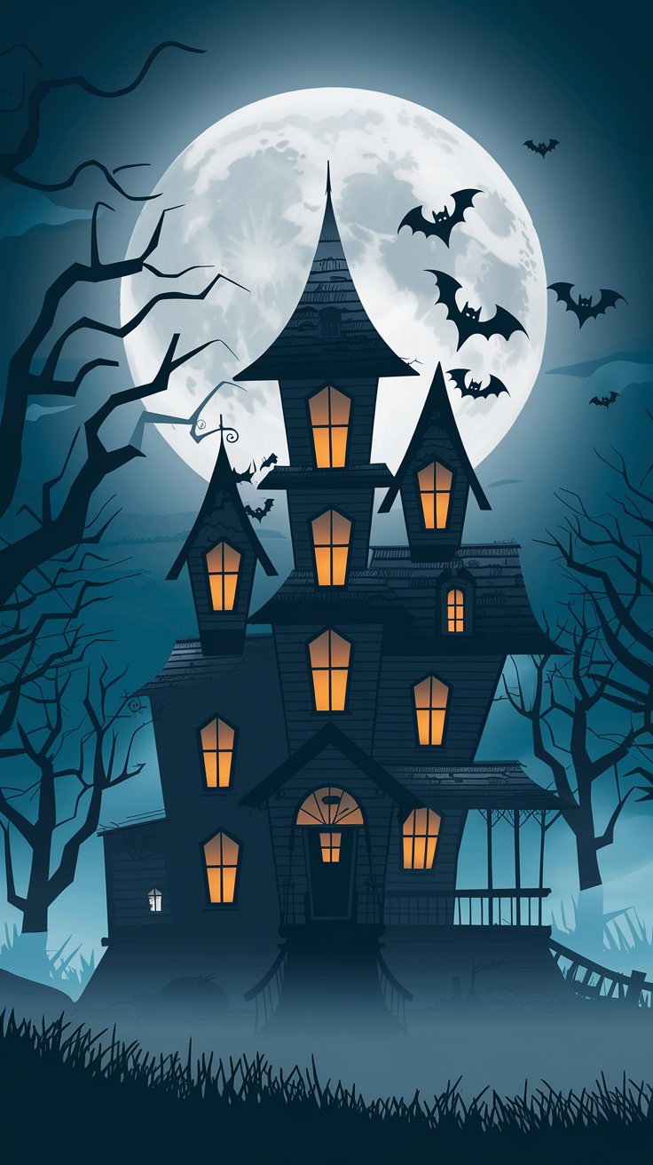 Haunted House Halloween Wallpaper