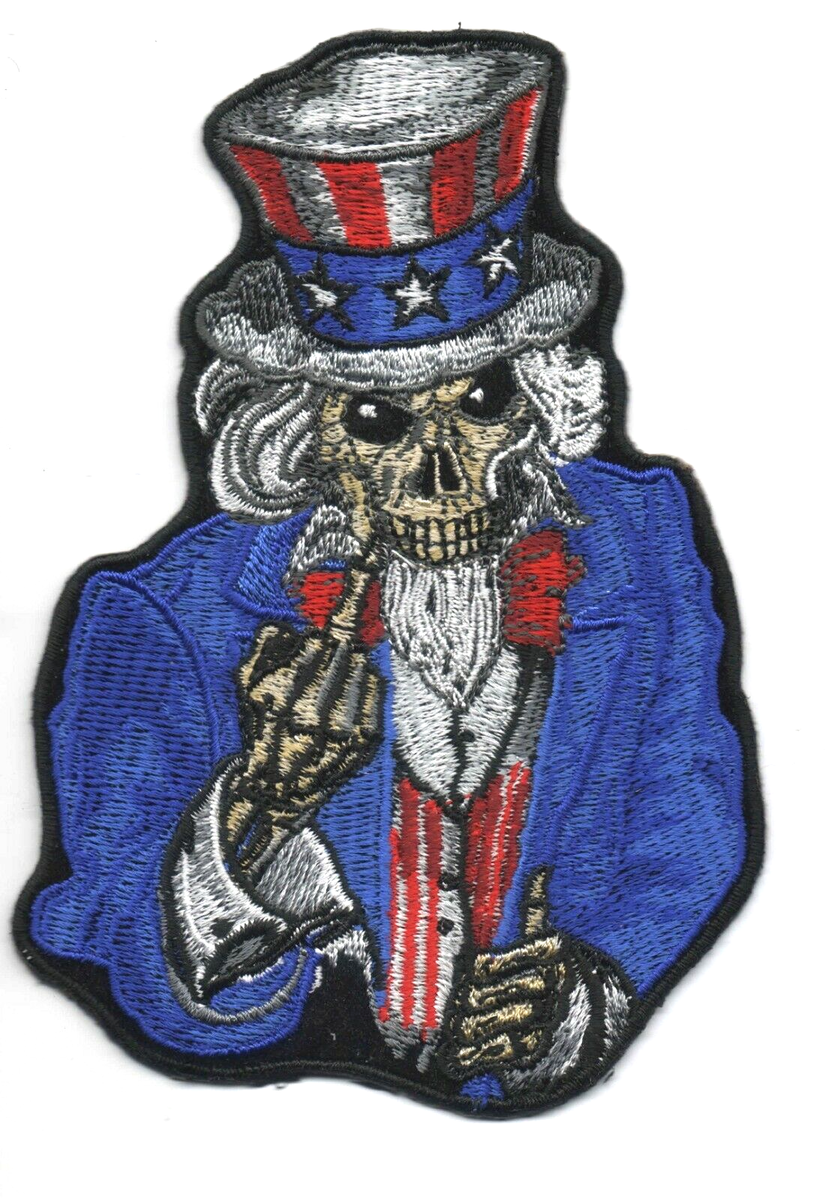 UNCLE SAM Skeleton Flipping The Bird