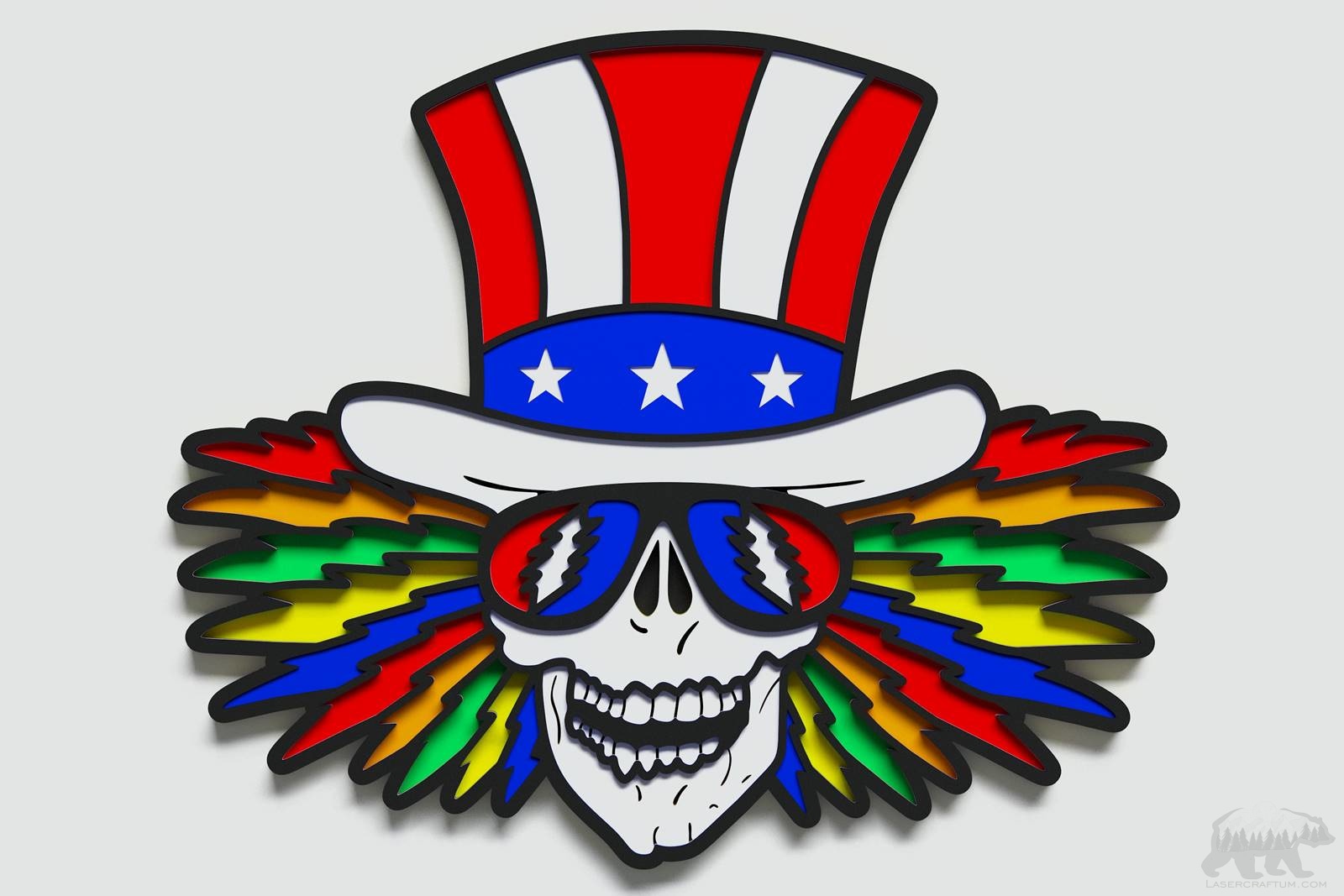 Uncle Sam Layered Design for cutting