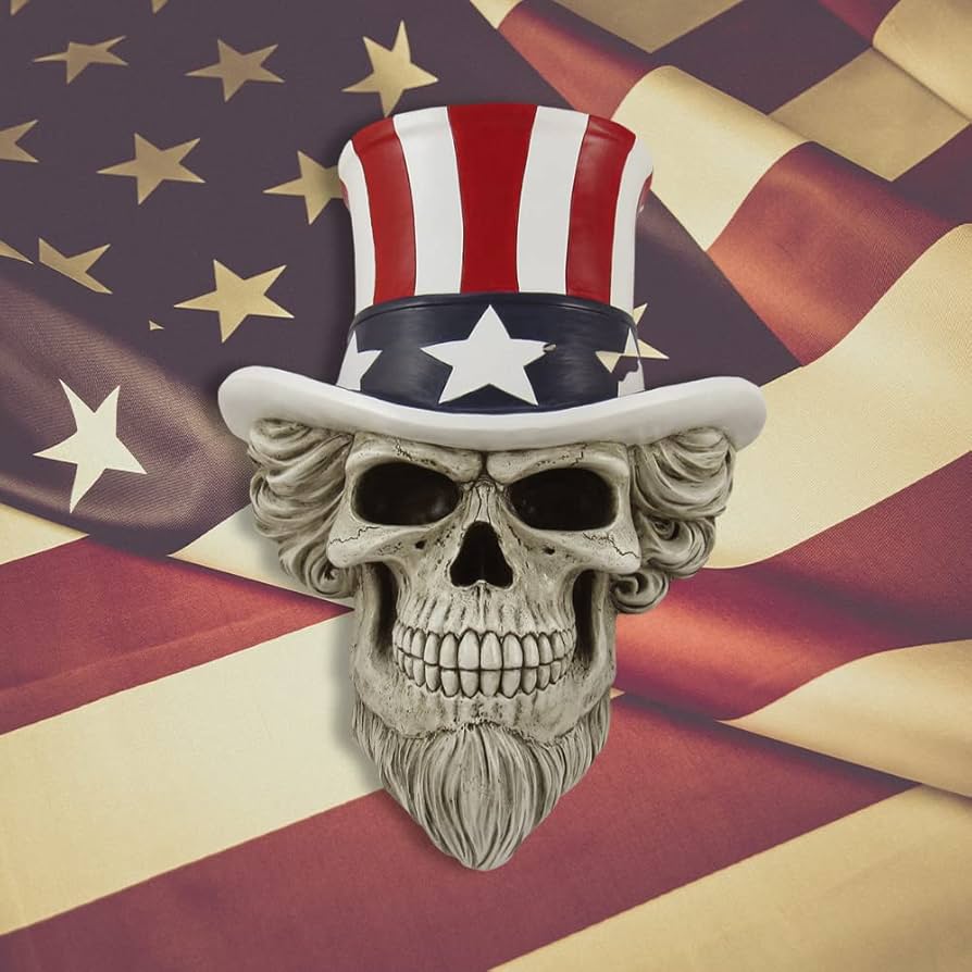 DWK Uncle Sam Patriotic Skeleton Head