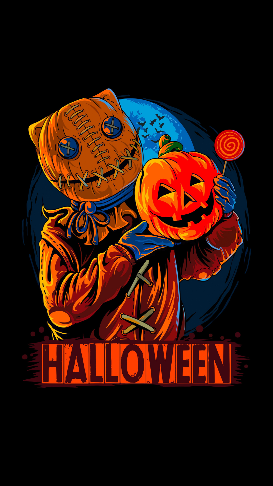 Halloween scarecrow Wallpaper 4K, Scary