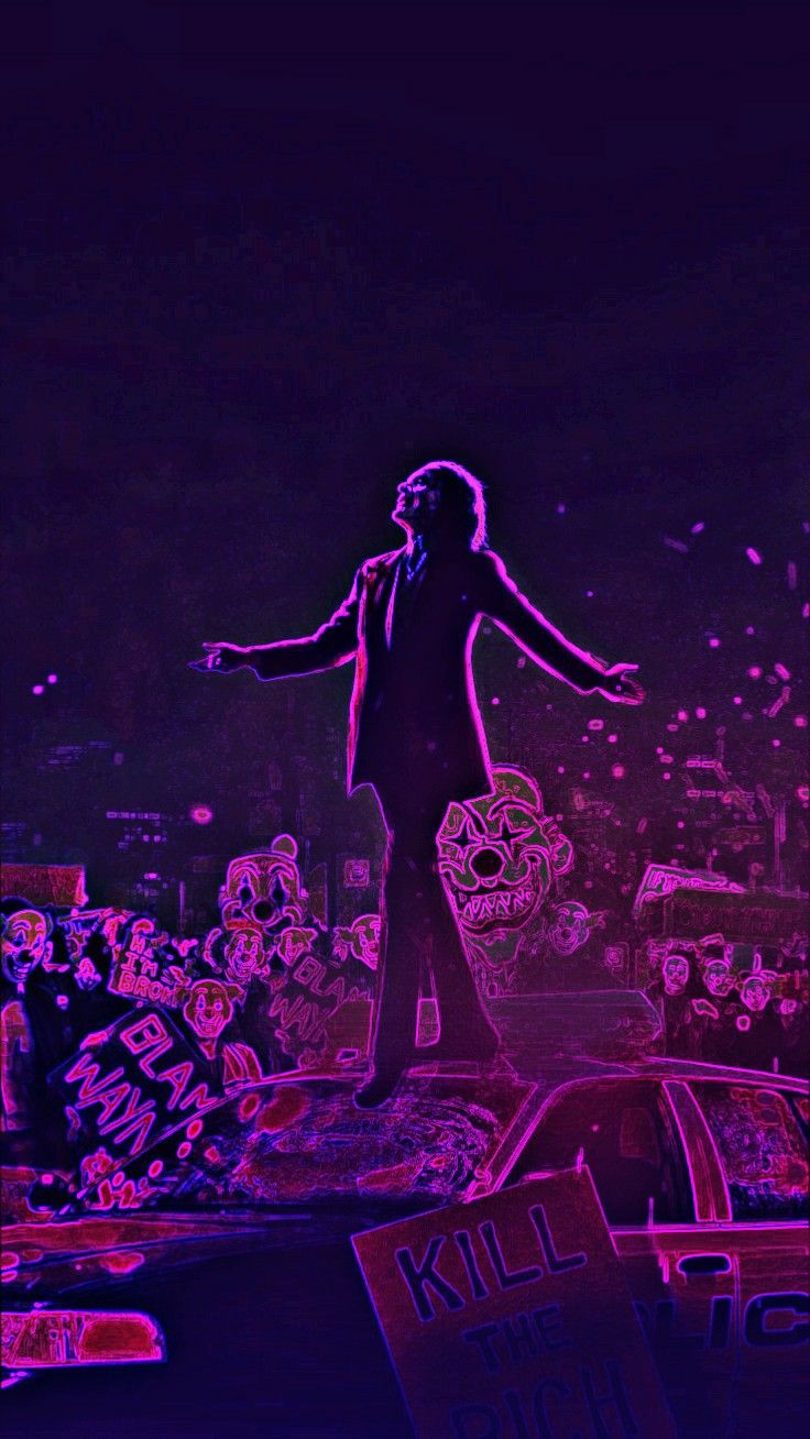 The joker purple wallpaper