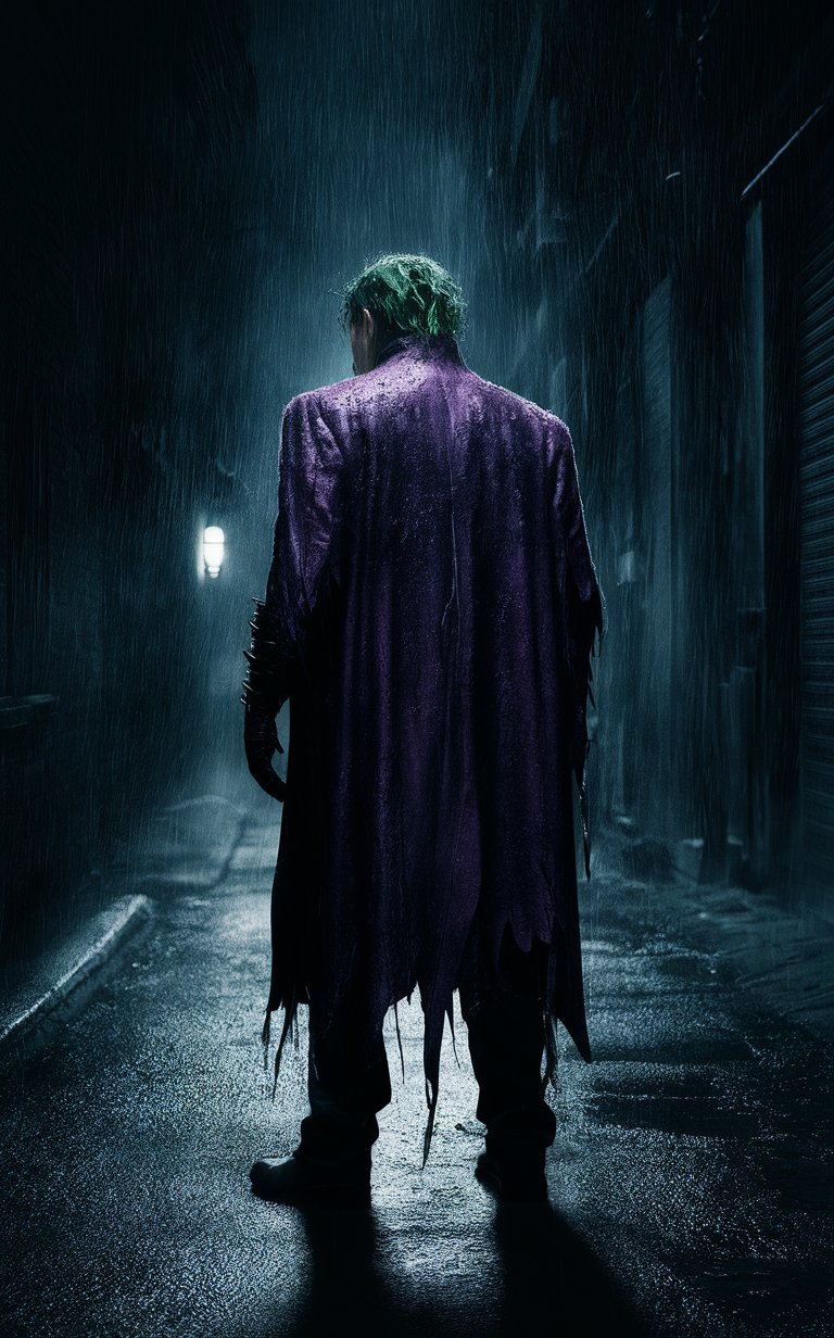Joker Walking Through Gothic Art