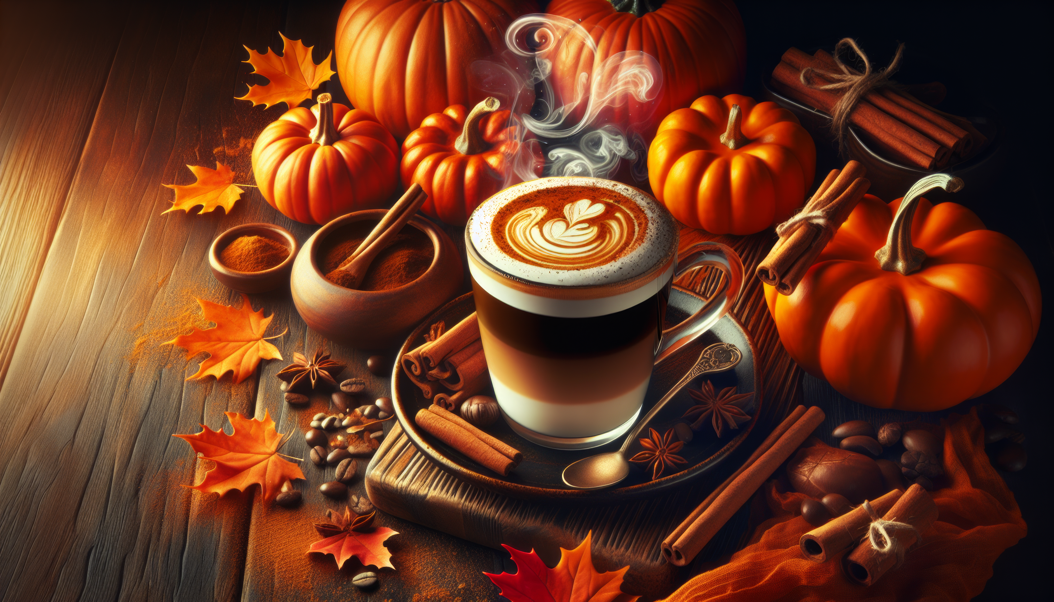 HD Wallpaper: Enchanting Pumpkin Spice