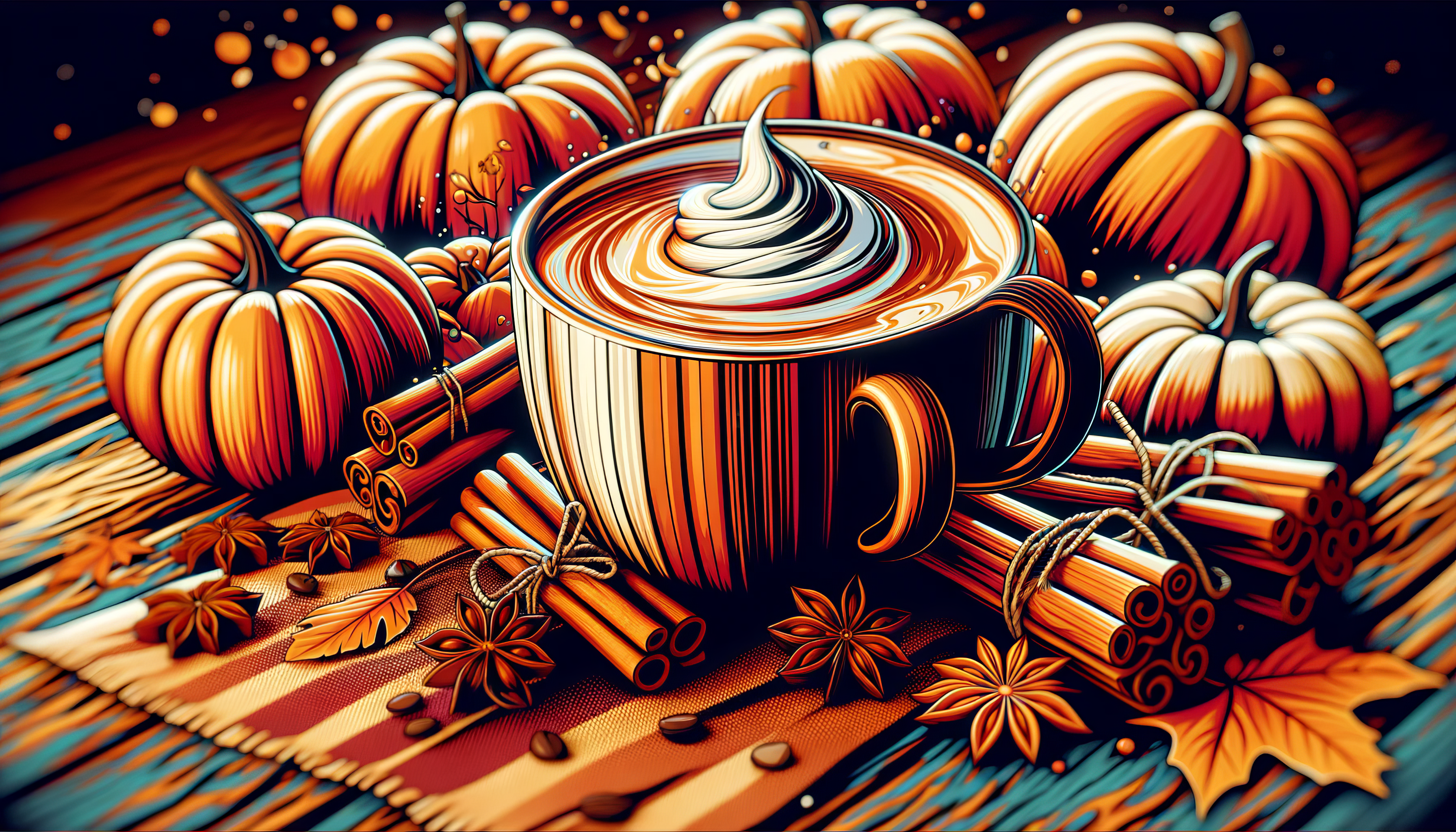 Autumn Spice Latte HD Wallpaper