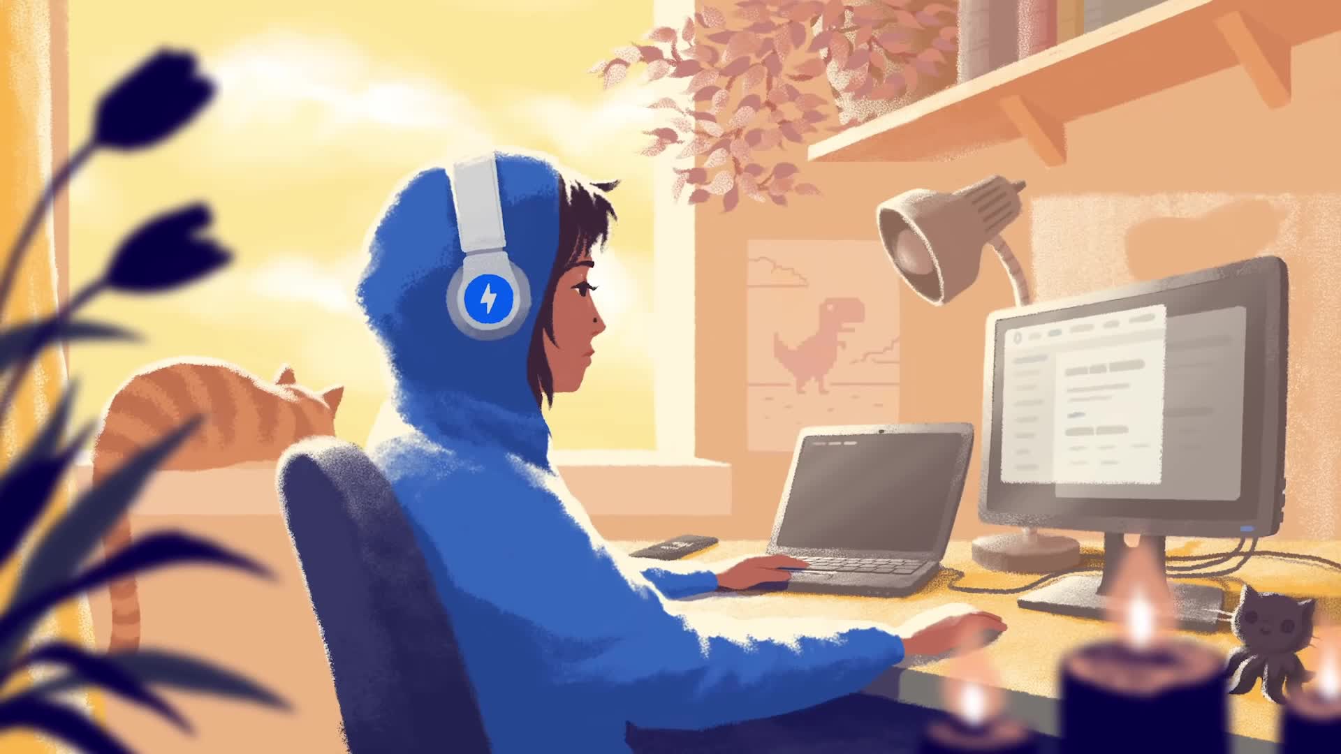 AMP Code Fi Girl Coding Lofi Girl