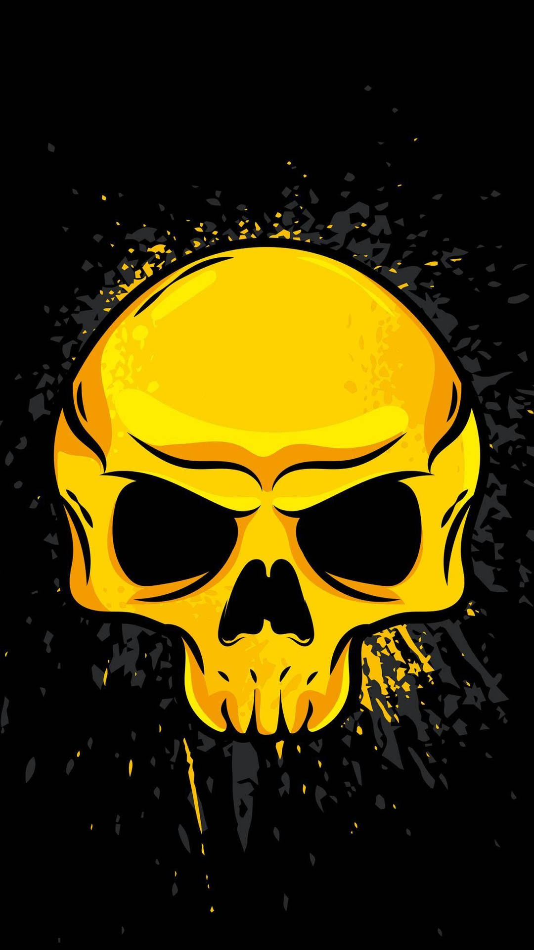Download Minimalist Tablet Yellow Skull