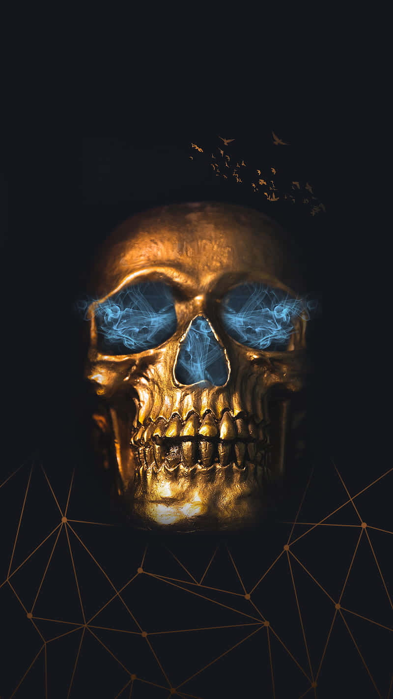 Download Golden Head Skull Wallpaper