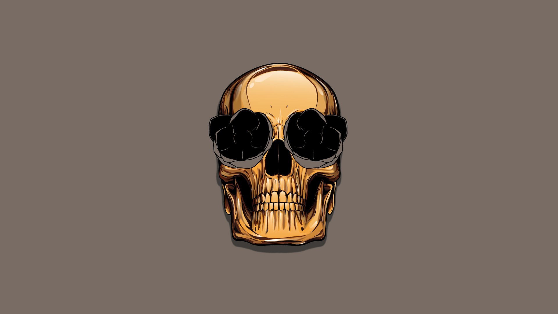 Wallpaper color, skull, sake, gold