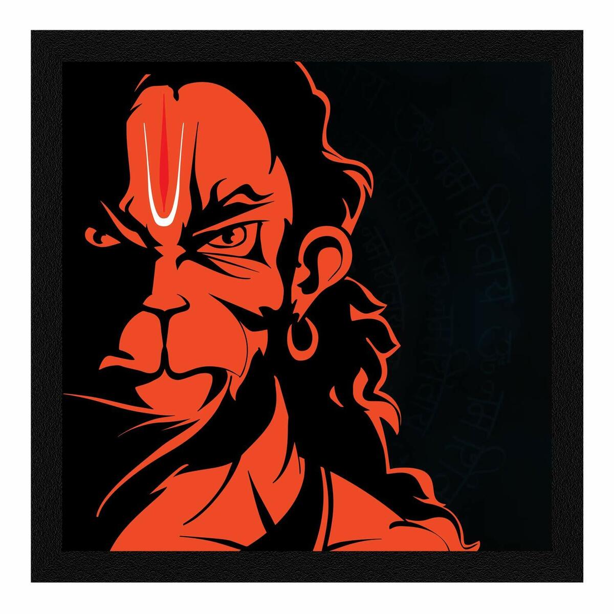 Hanuman Ji Bajrang Bali Wall Art Framed