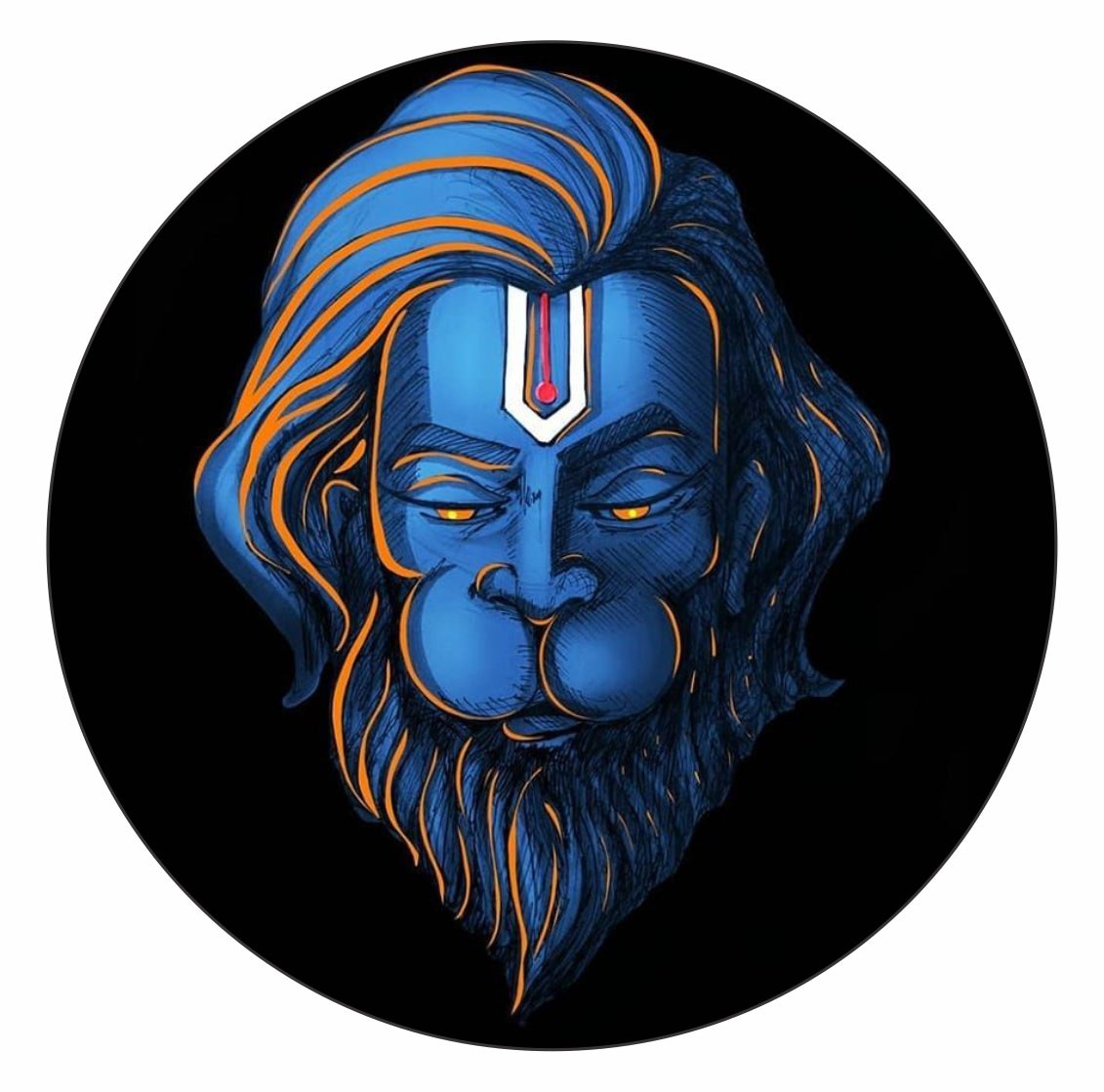 Hanumanji Sticker For Scooty, Bike