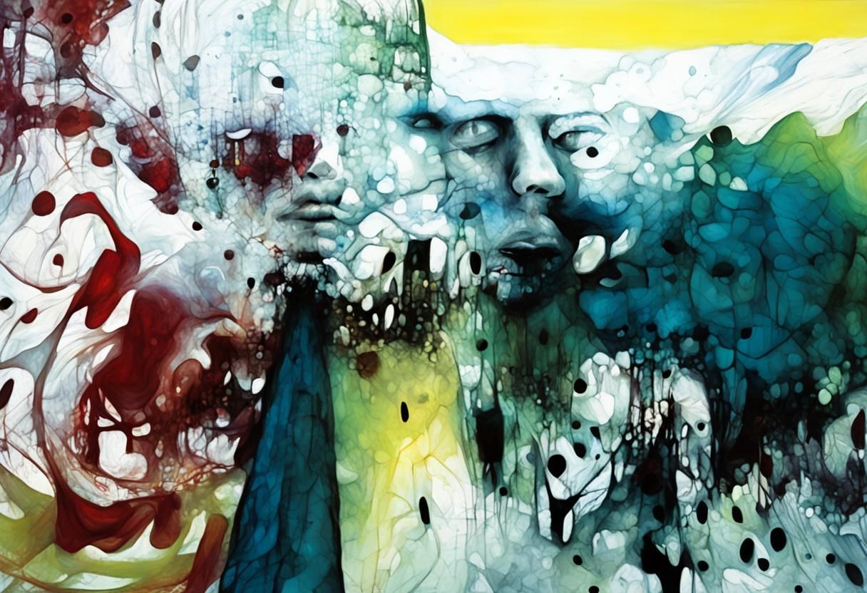 Aleatoric surreal abstract artwork