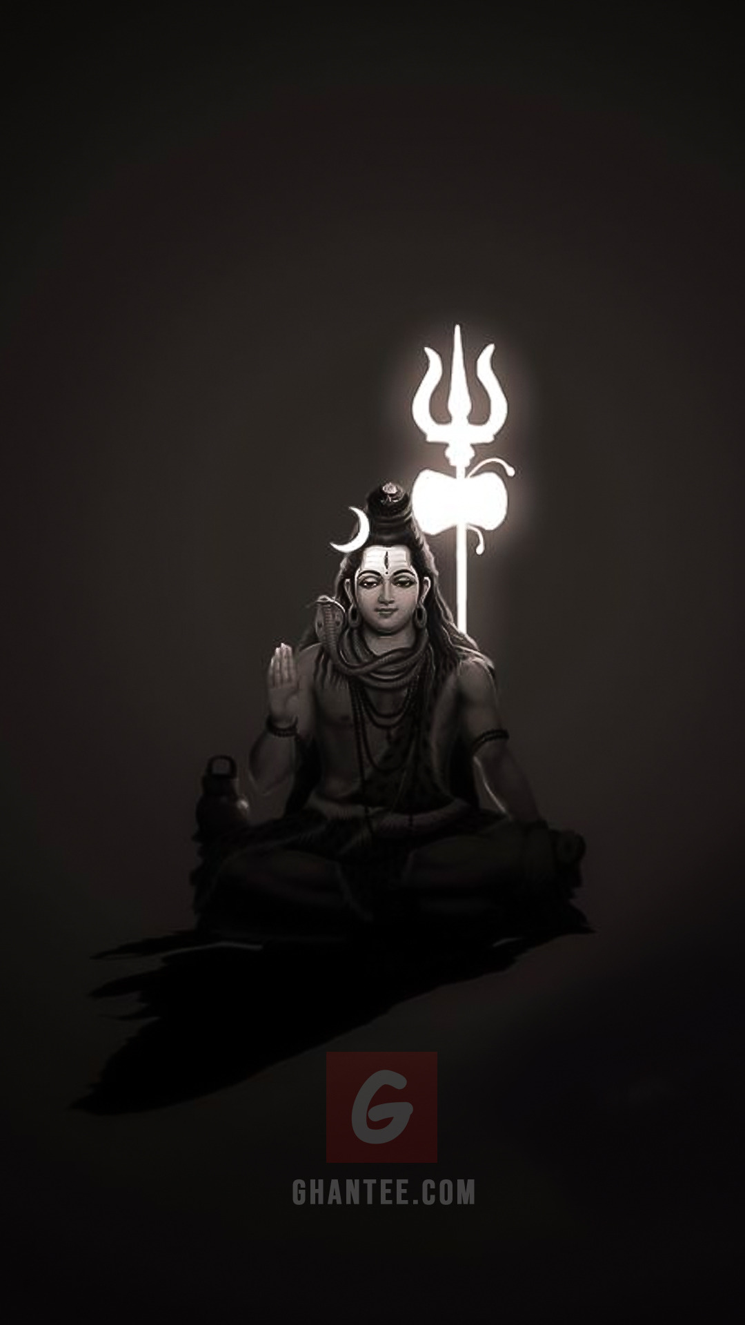 black lord shiva wallpaper of Ghantee