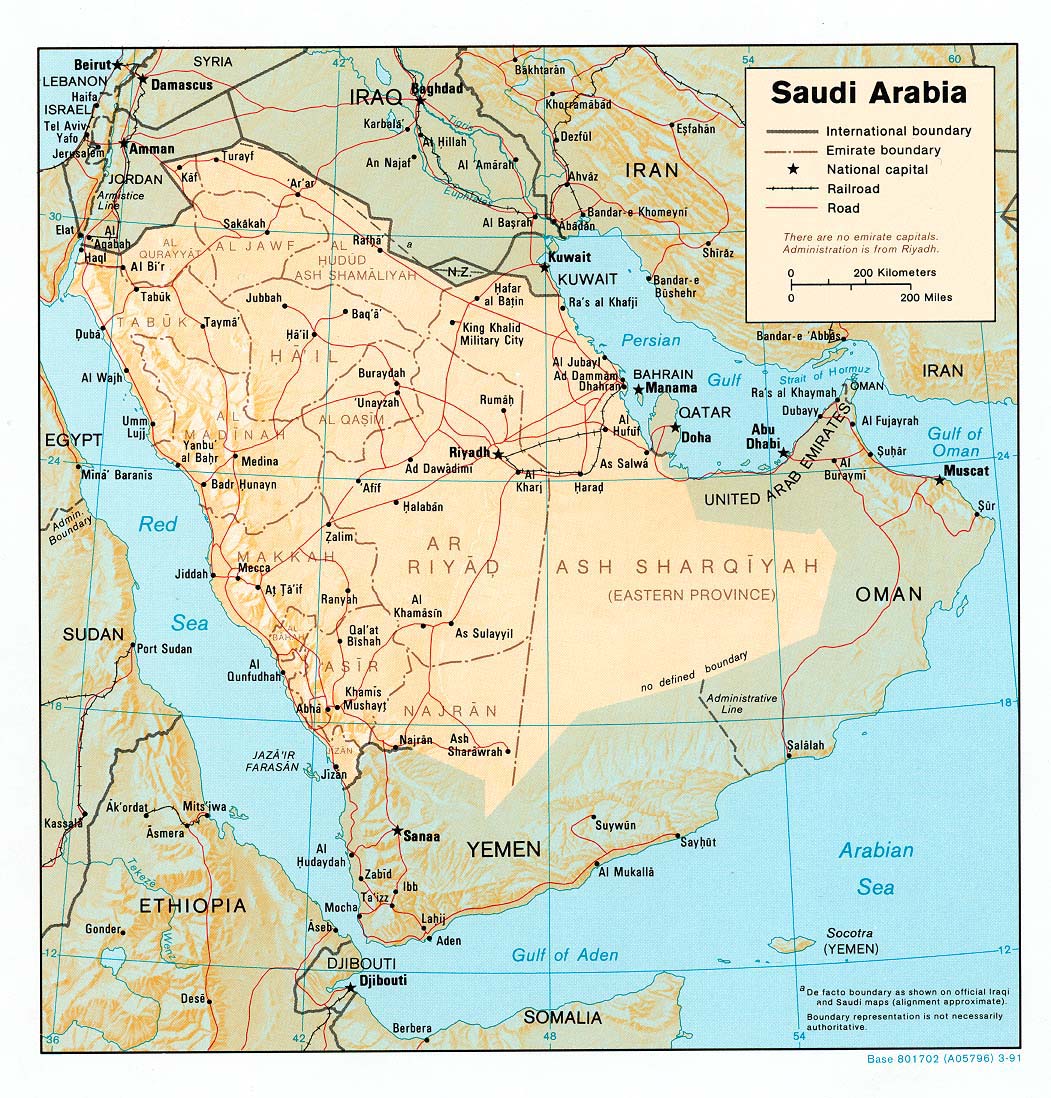 Saudi Arabia Maps Castañeda Map