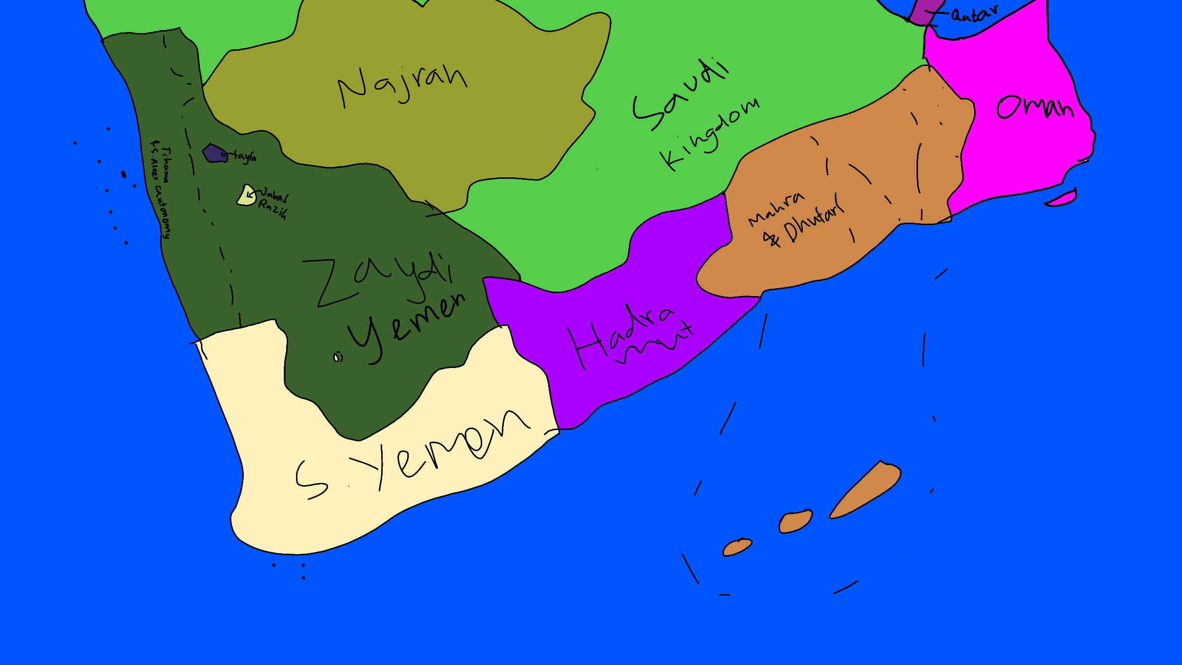 Alt southern Arabia map