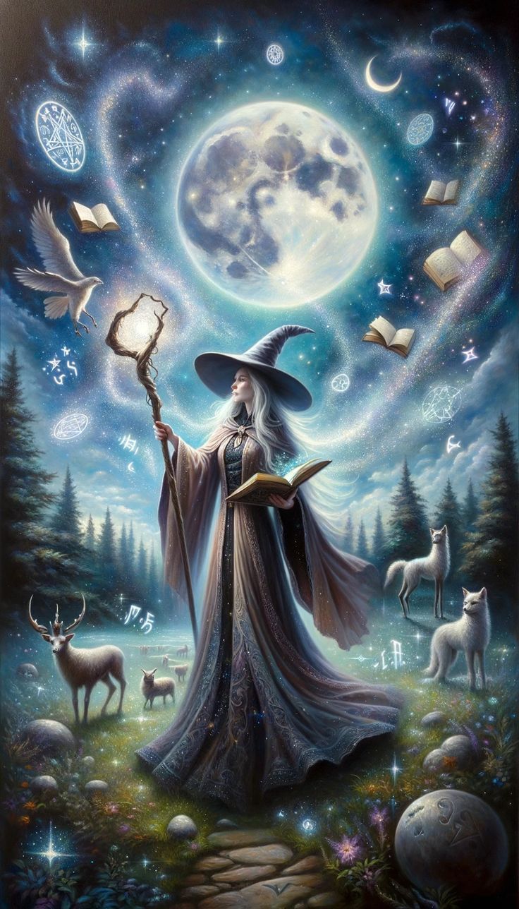 Mystical Witch Moonlight Forest iPhone