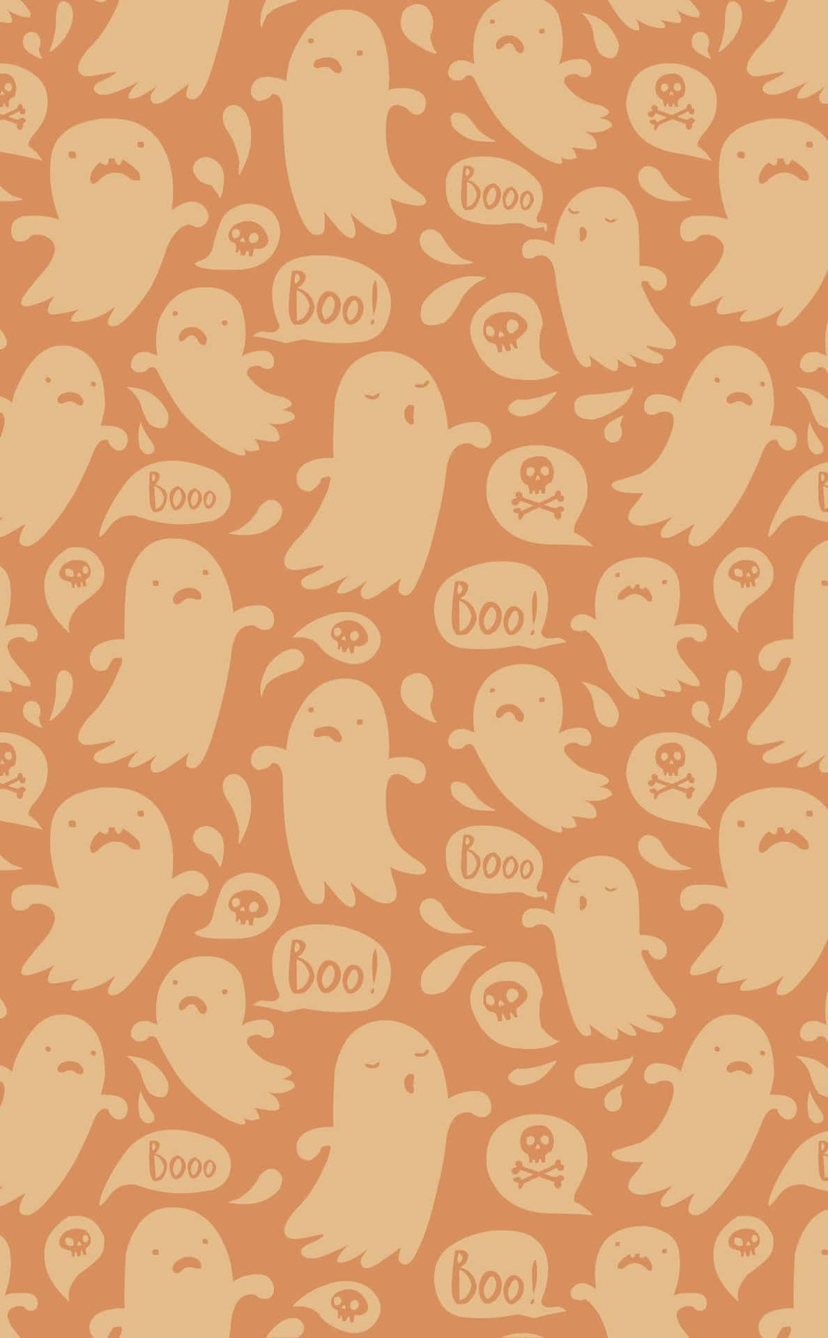 Download Preppy Halloween Ghost Pattern