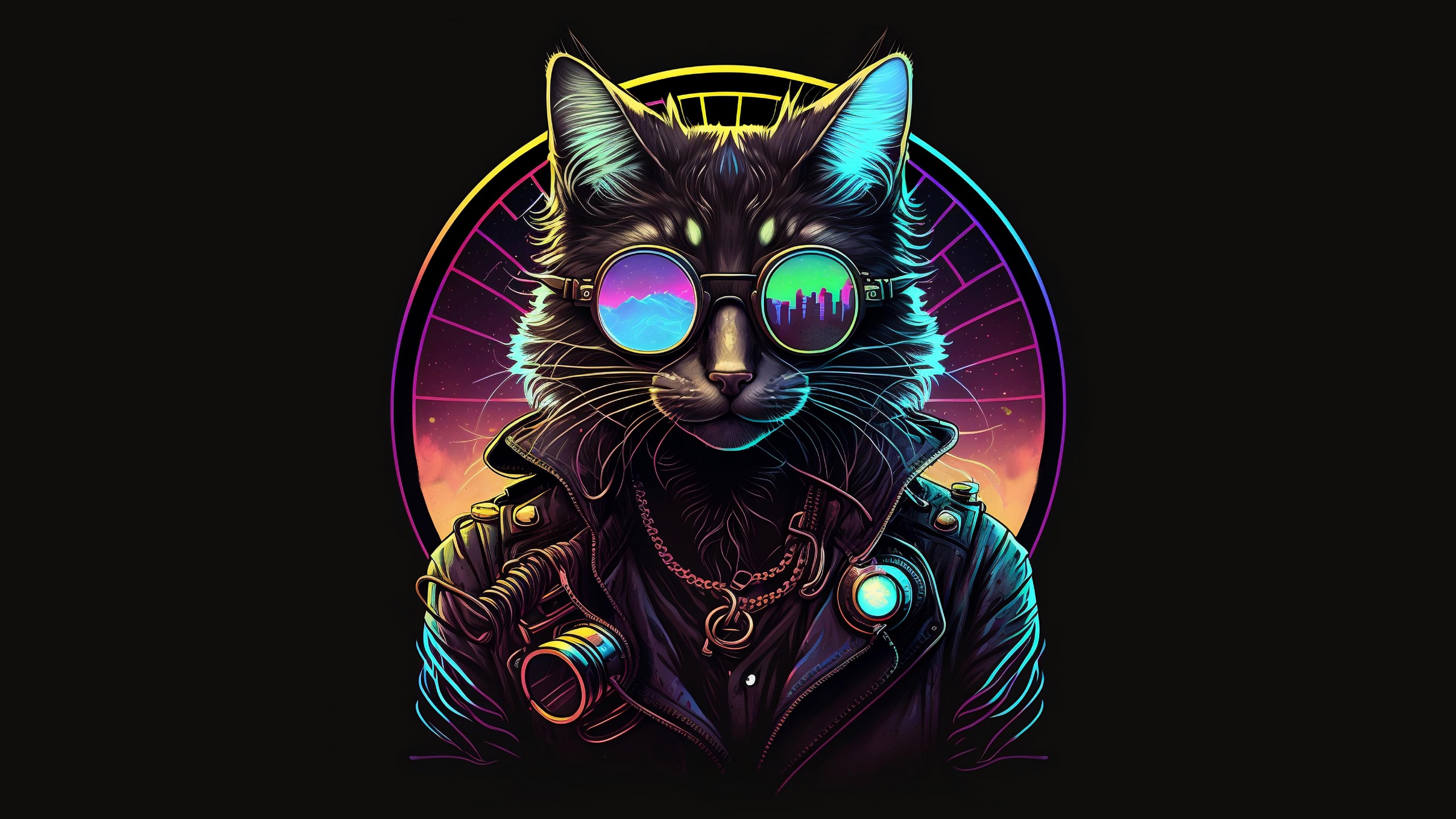 Cat Wallpaper 4K, Midjourney, AI art