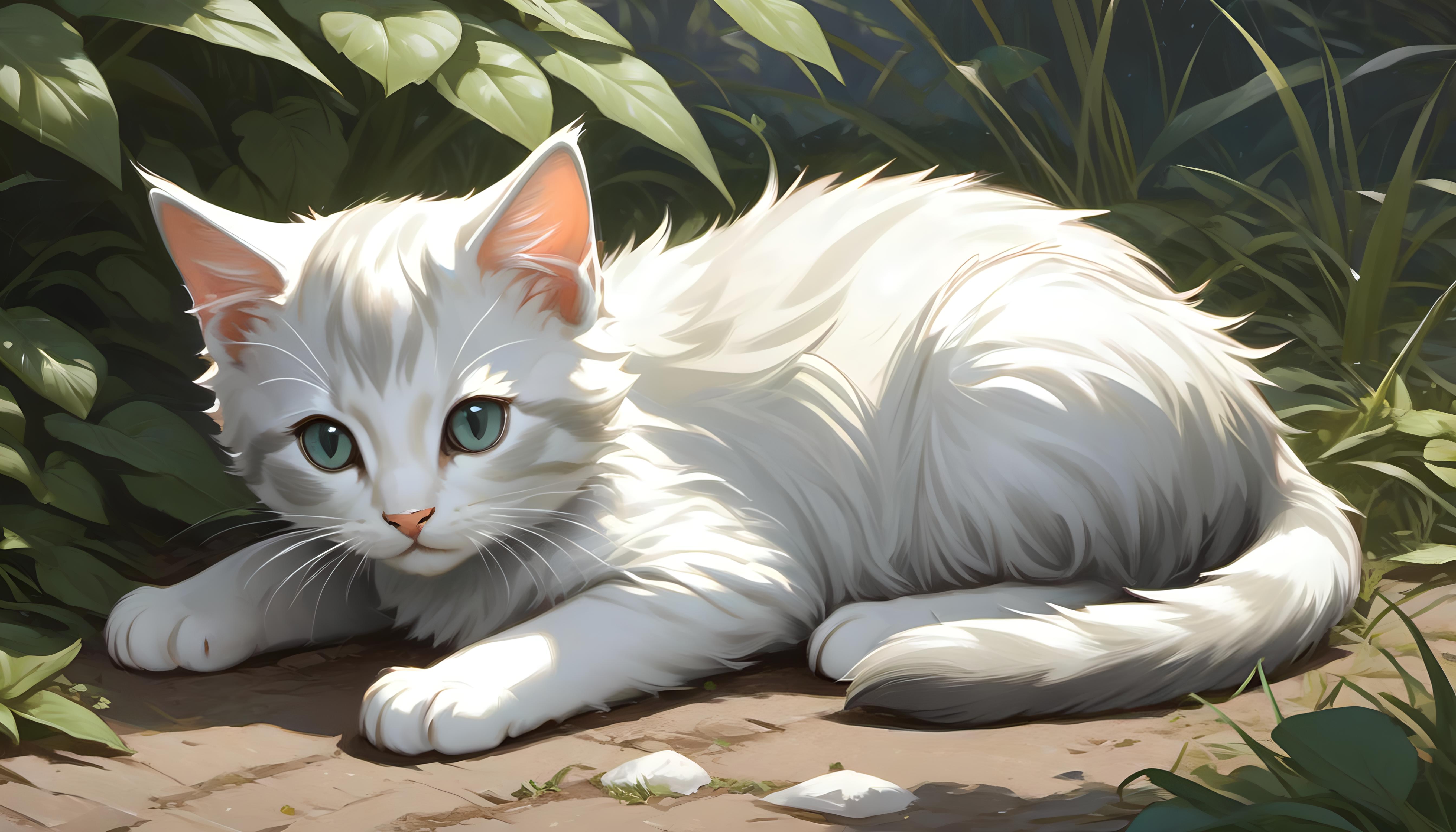 AI Art Animal Cat 4k Ultra HD Wallpaper