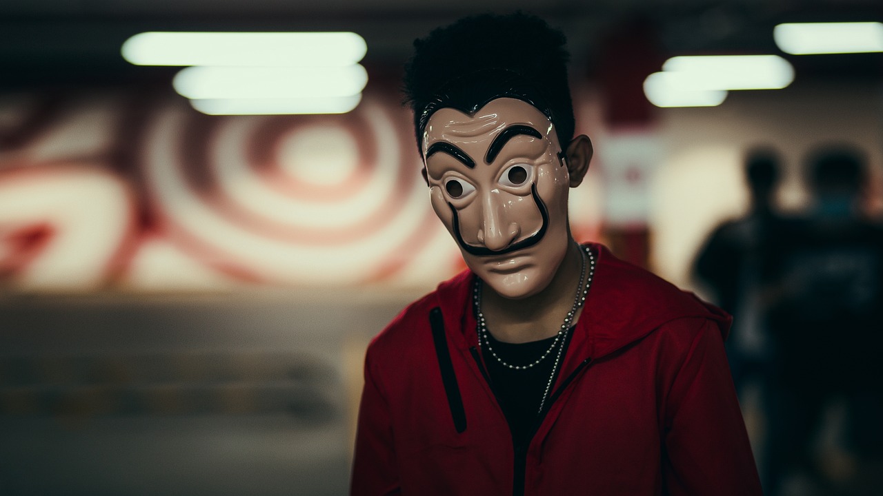 Salvador Dalí Mask Red Jumpsuit