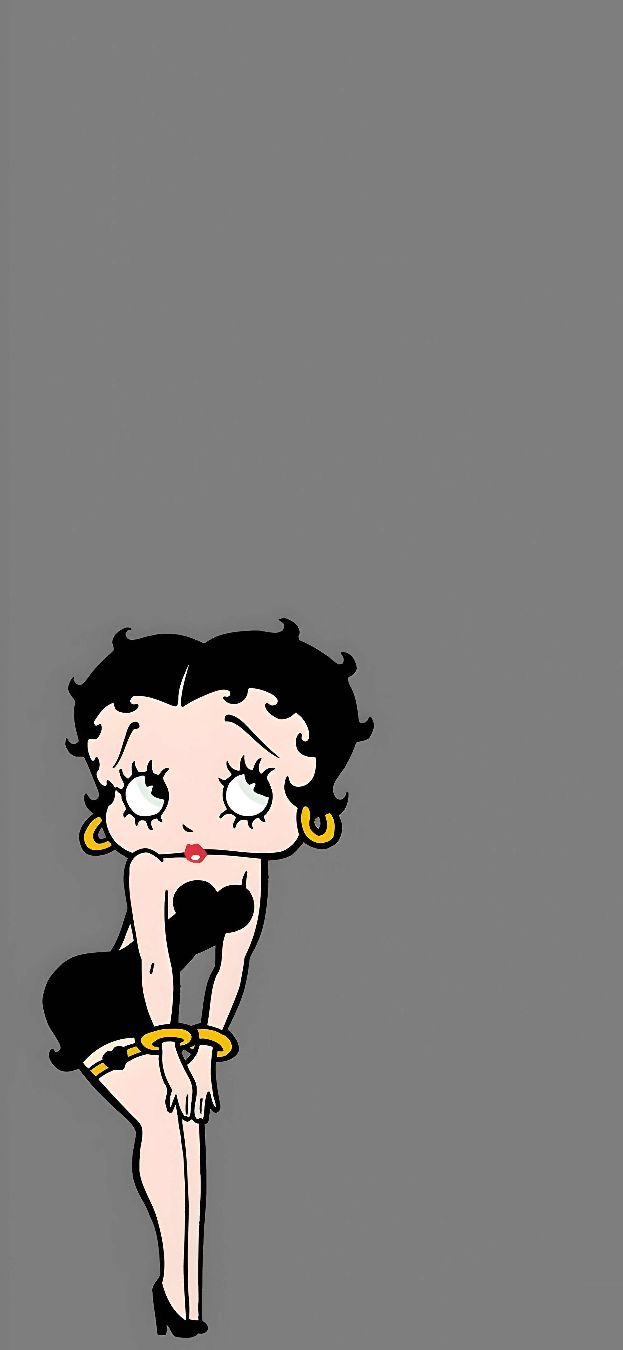 Betty Boop Classic Pose Grey Wallpaper Wallpaper HD