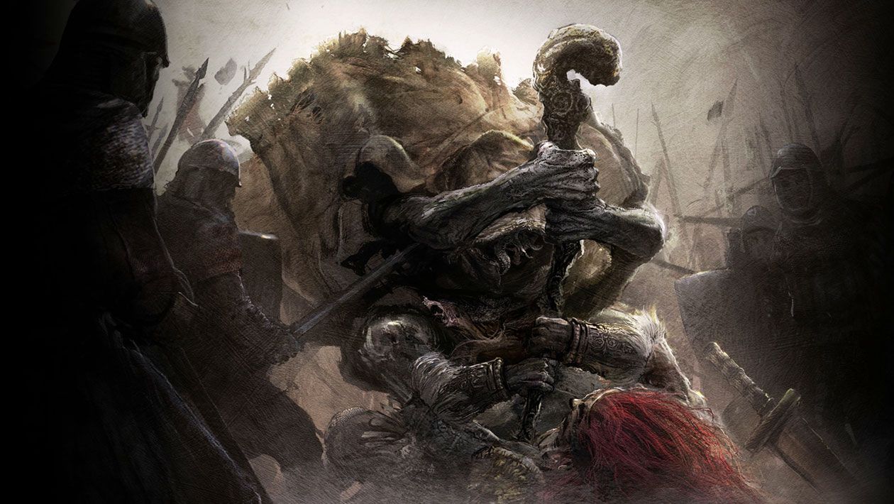 Morgott the Omen King Fighting Radahn