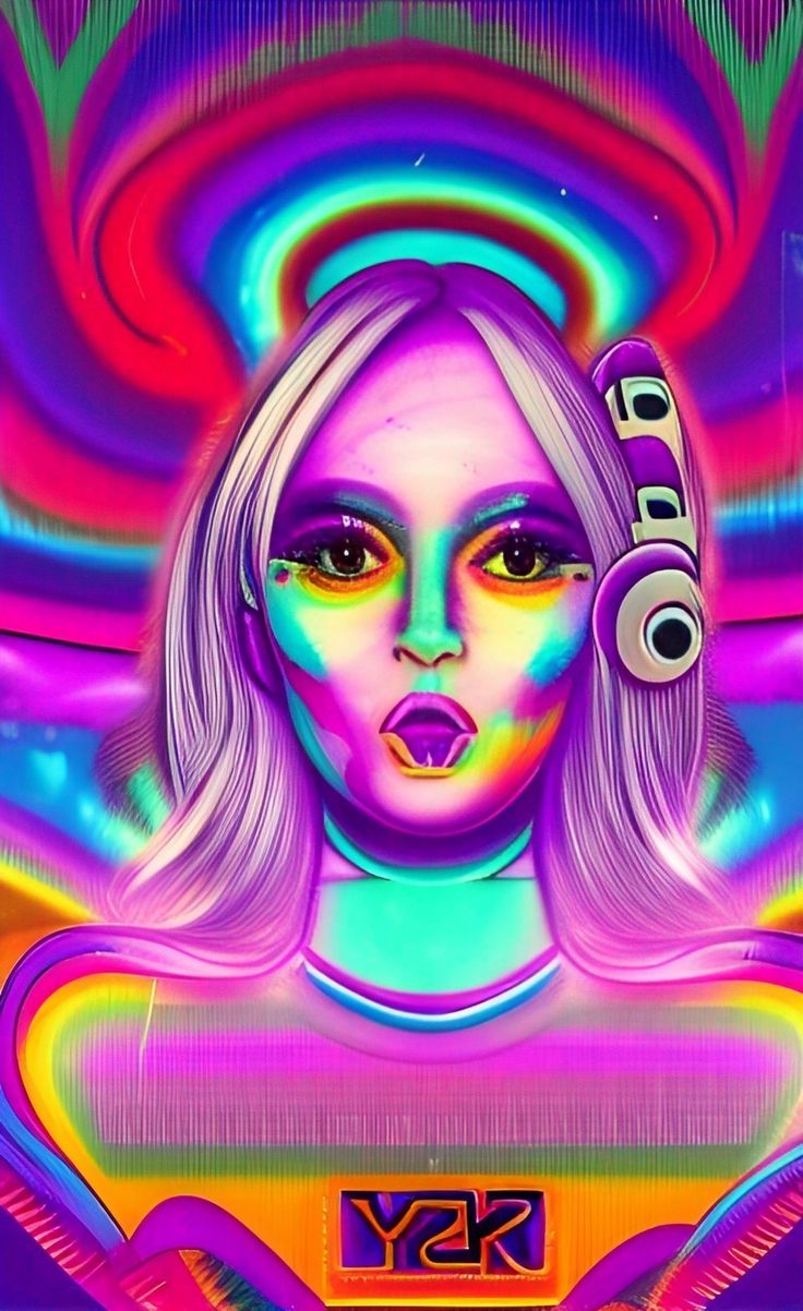 Y2K Cyber PFP Aesthetic. A.I Art Wallpaper