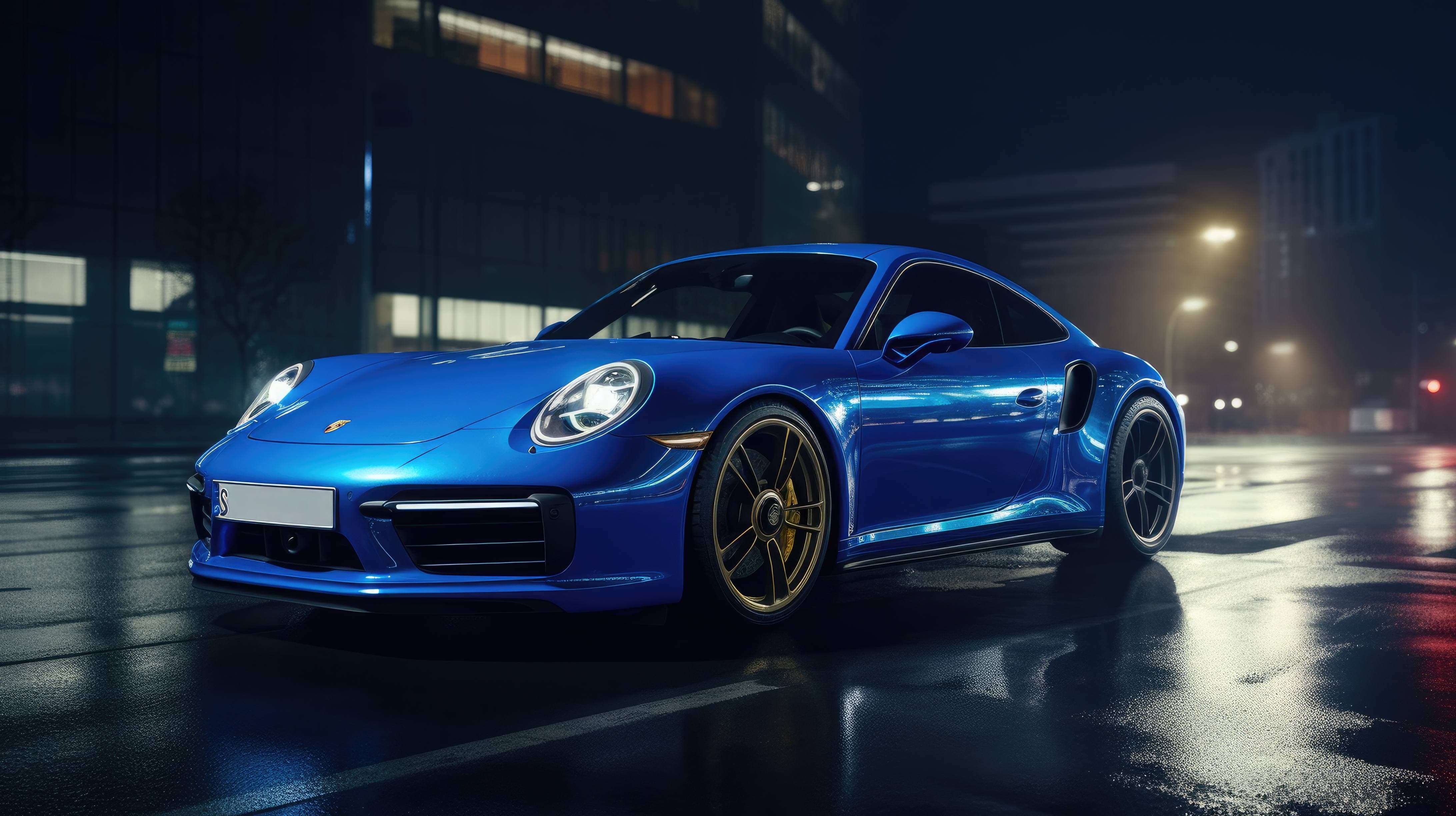 blue 2021 Porsche 911 Turbo S