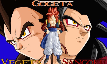 SSJ4 Goku, SSJ4 Vegeta, and SSJ4 Gogeta