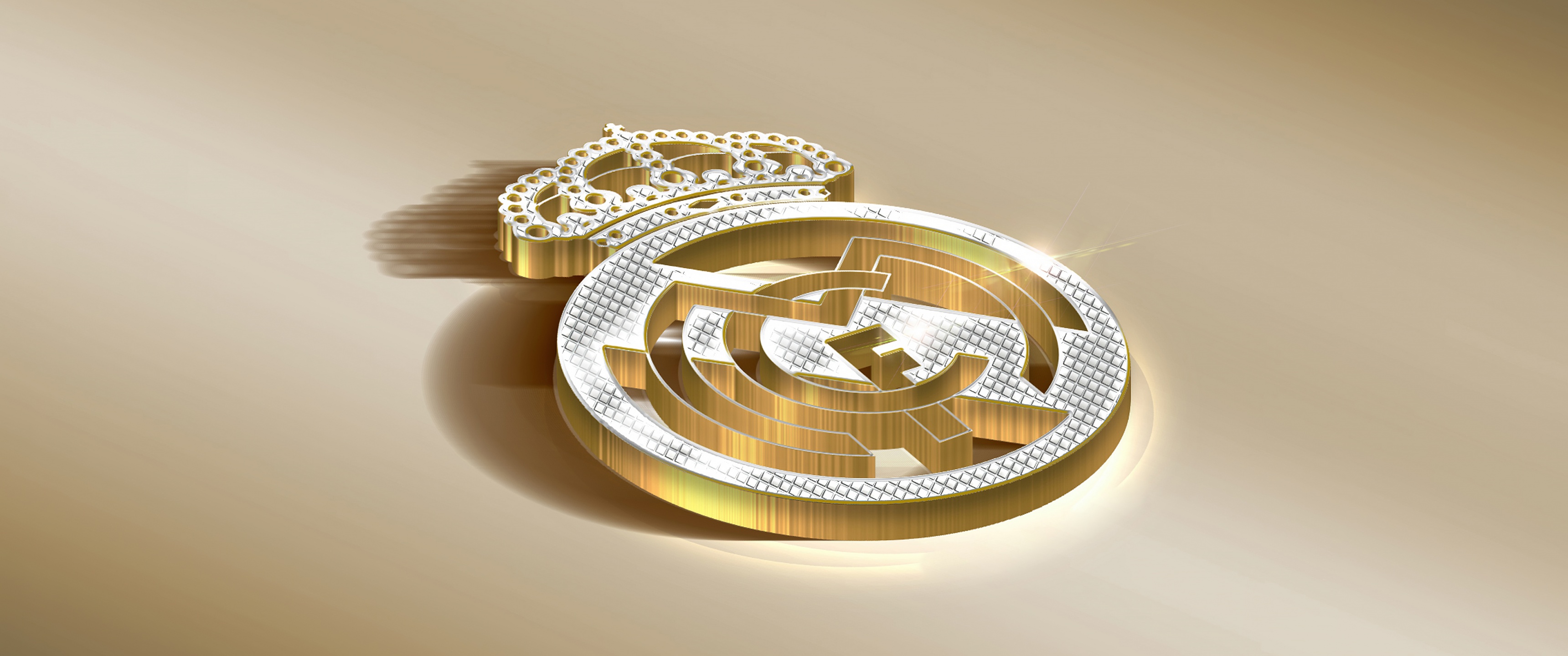 Real Madrid CF Wallpaper 4K, Golden, 5K