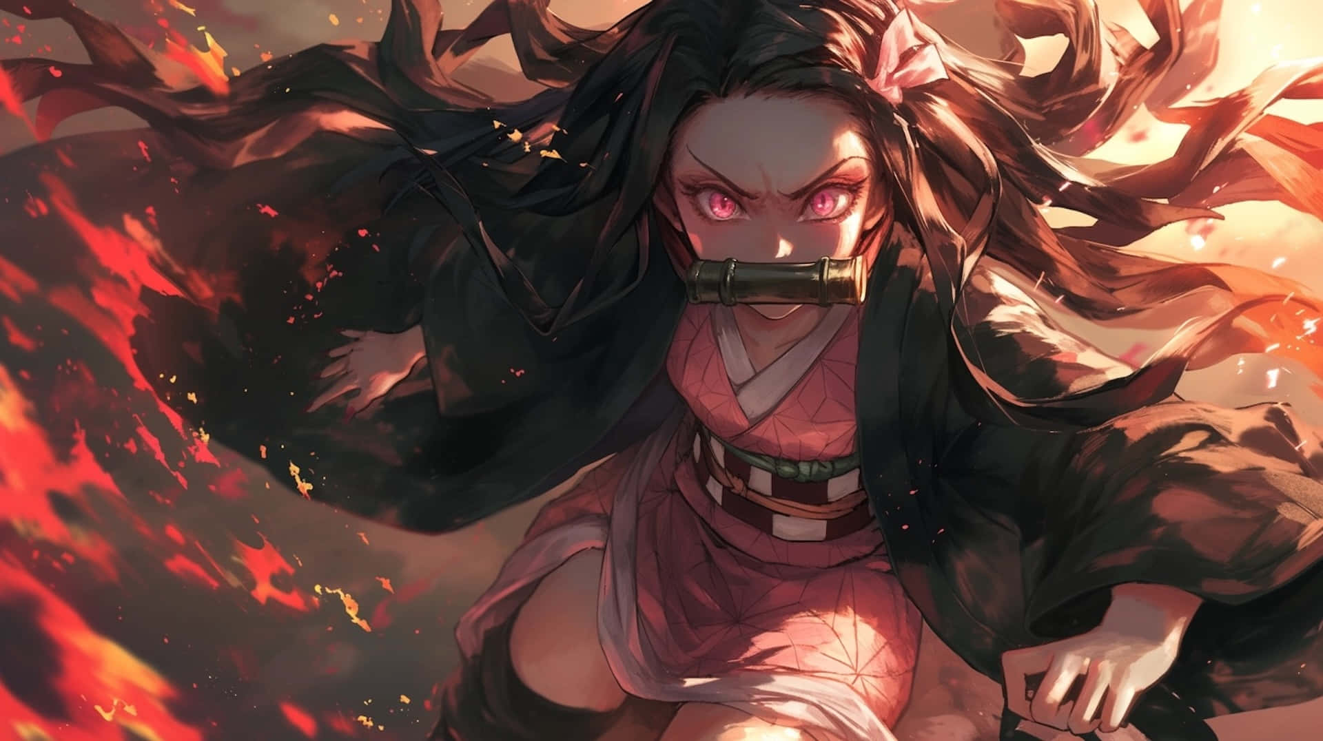 Nezuko Demon Form Wallpaper