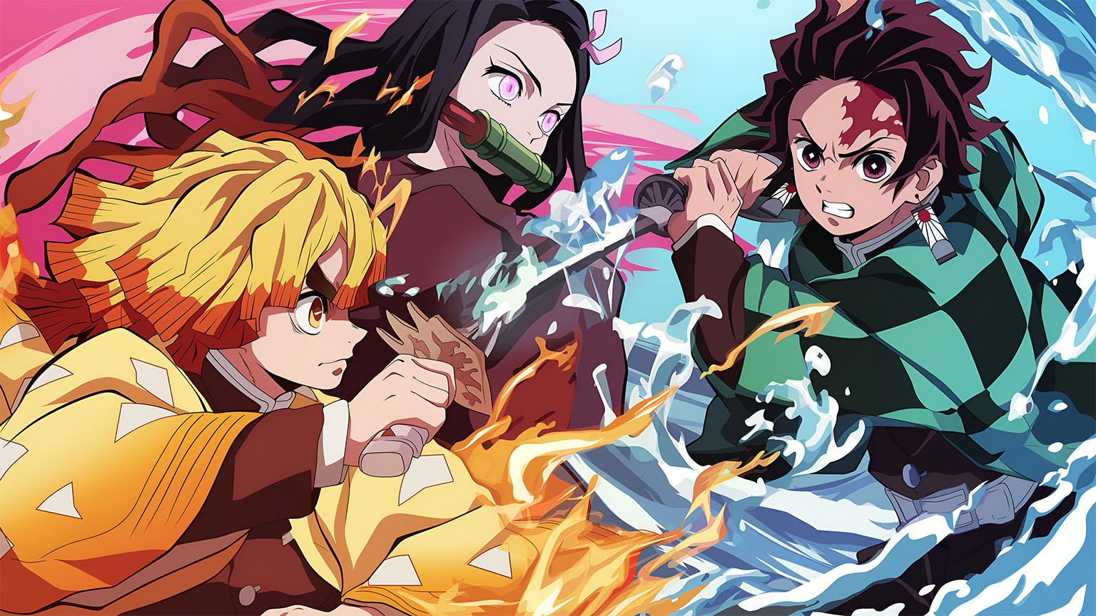 Demon Slayer Zenitsu Tanjiro Nezuko