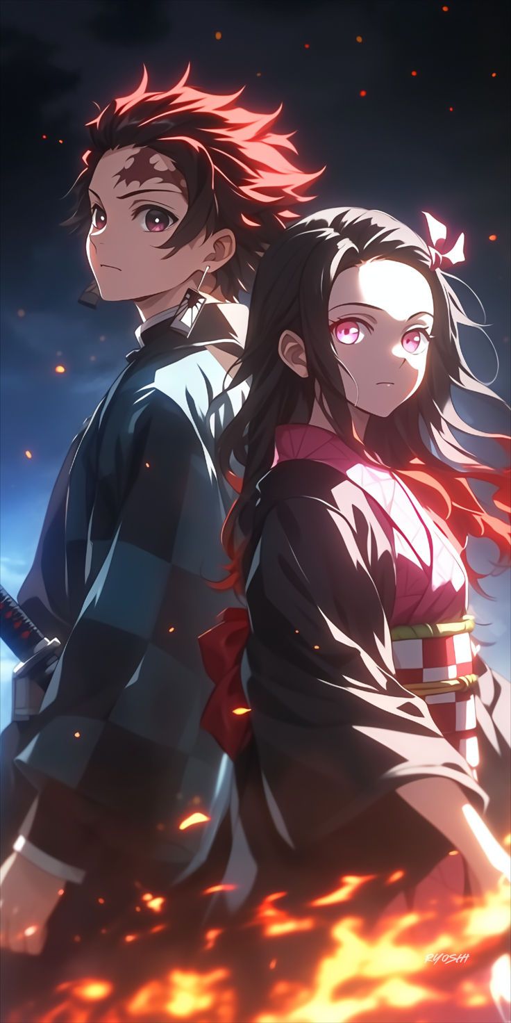 Nezuko and Tanjiro