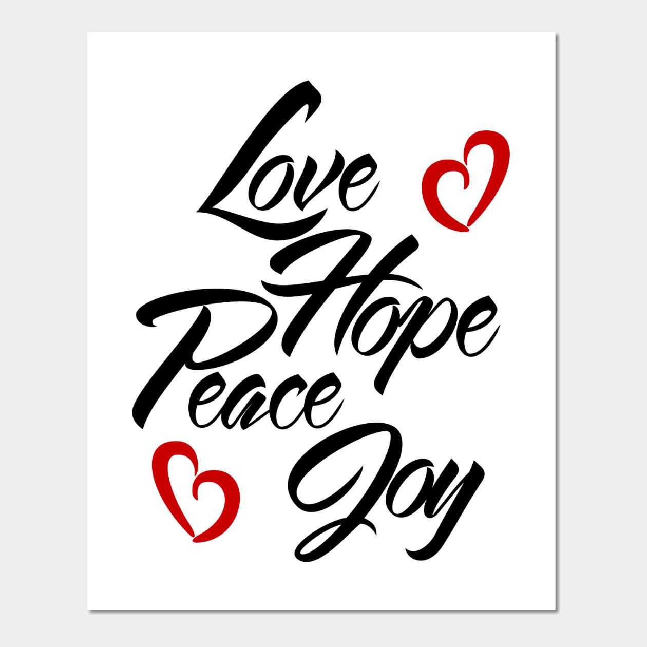 Love, Hope, Peace, Joy Wall And Art