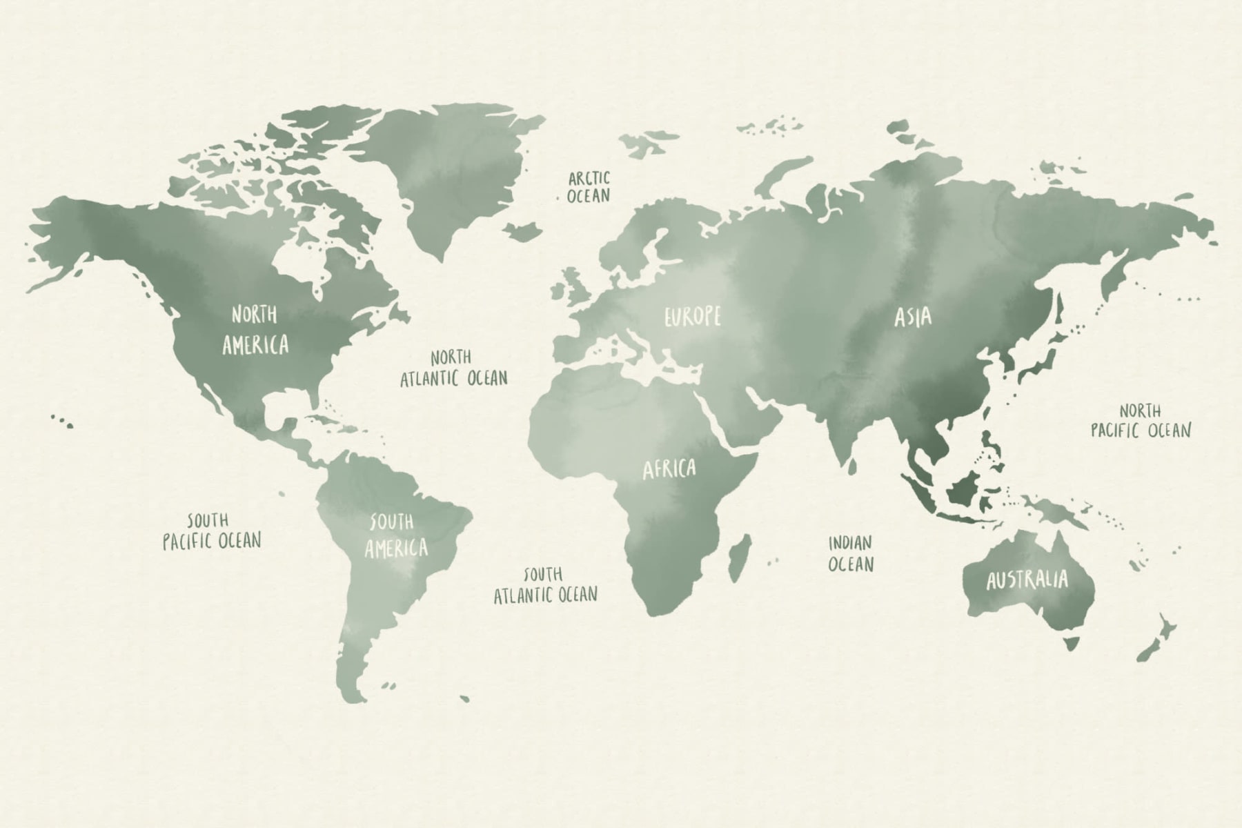 World Map Wallpaper Mural