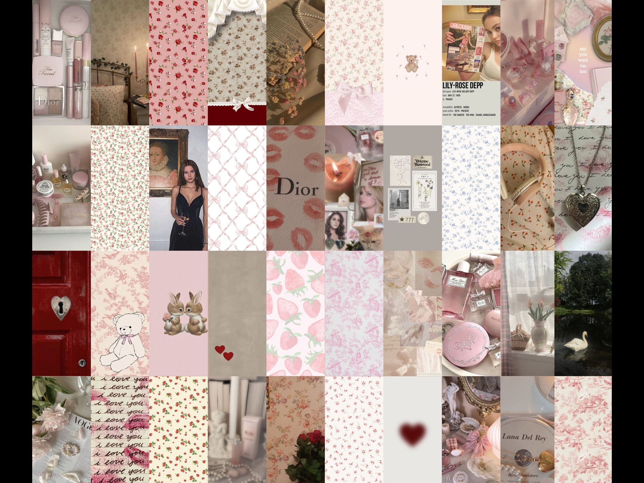 98pcs Coquette Collage Wallpaper
