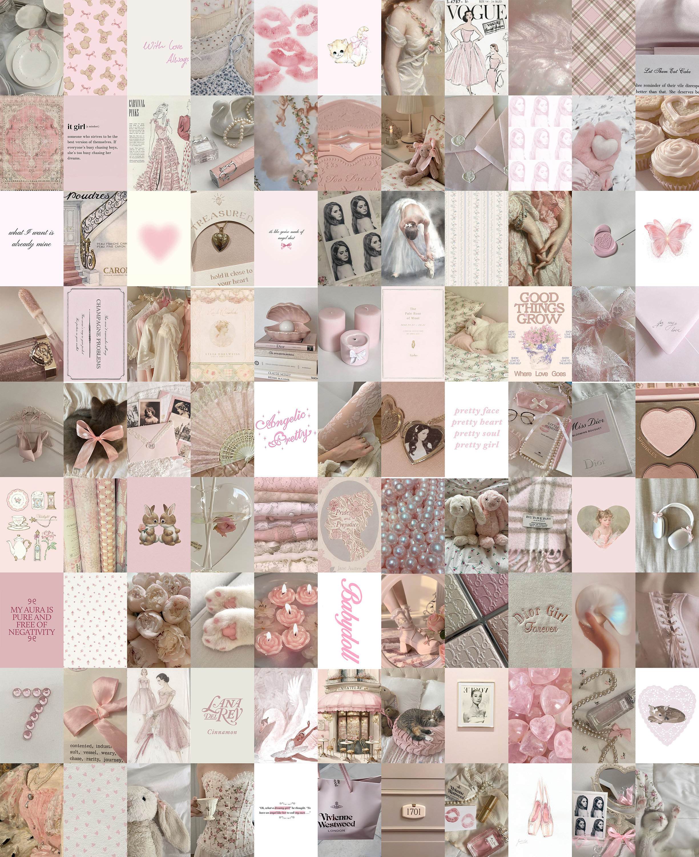 PCS Pink Coquette Wall Photo