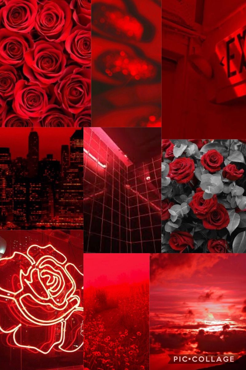 Red collage
