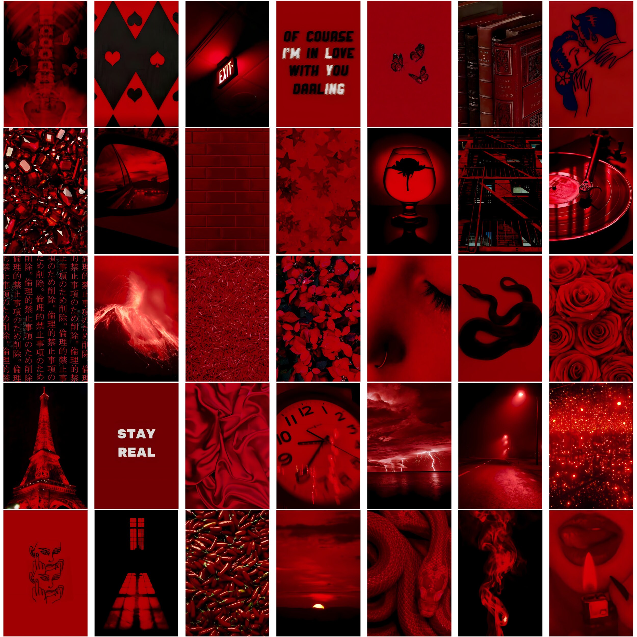 PCS Dark Blood Red Aesthetic Photo