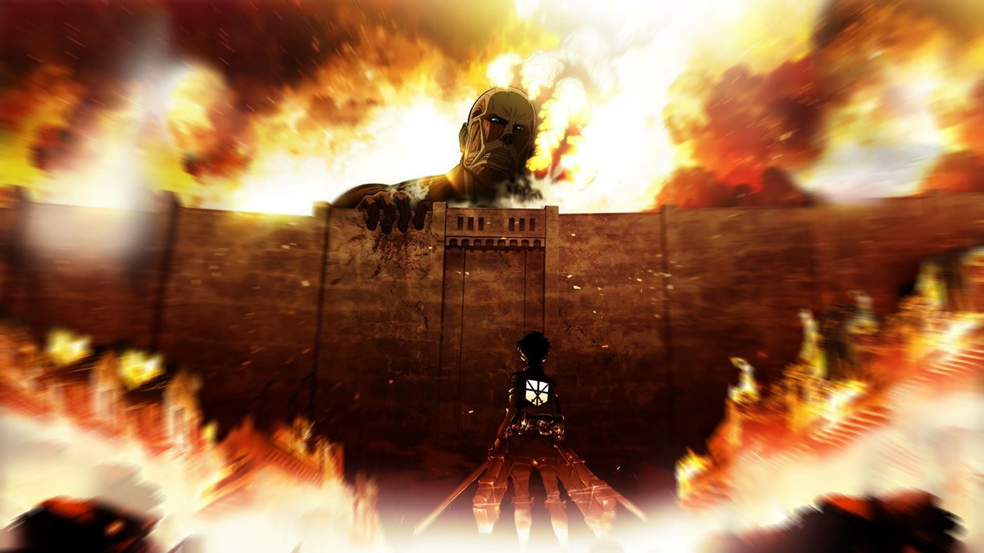 Eren Yeager Colossal Titan Anime Attack