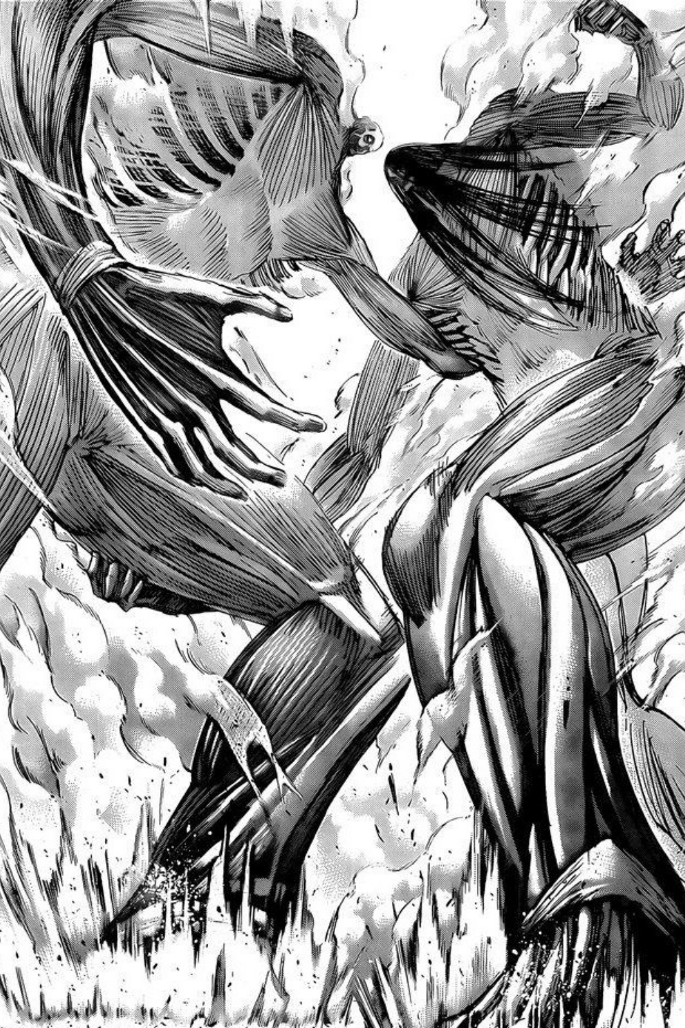 Colossal and Founding Titan Battle