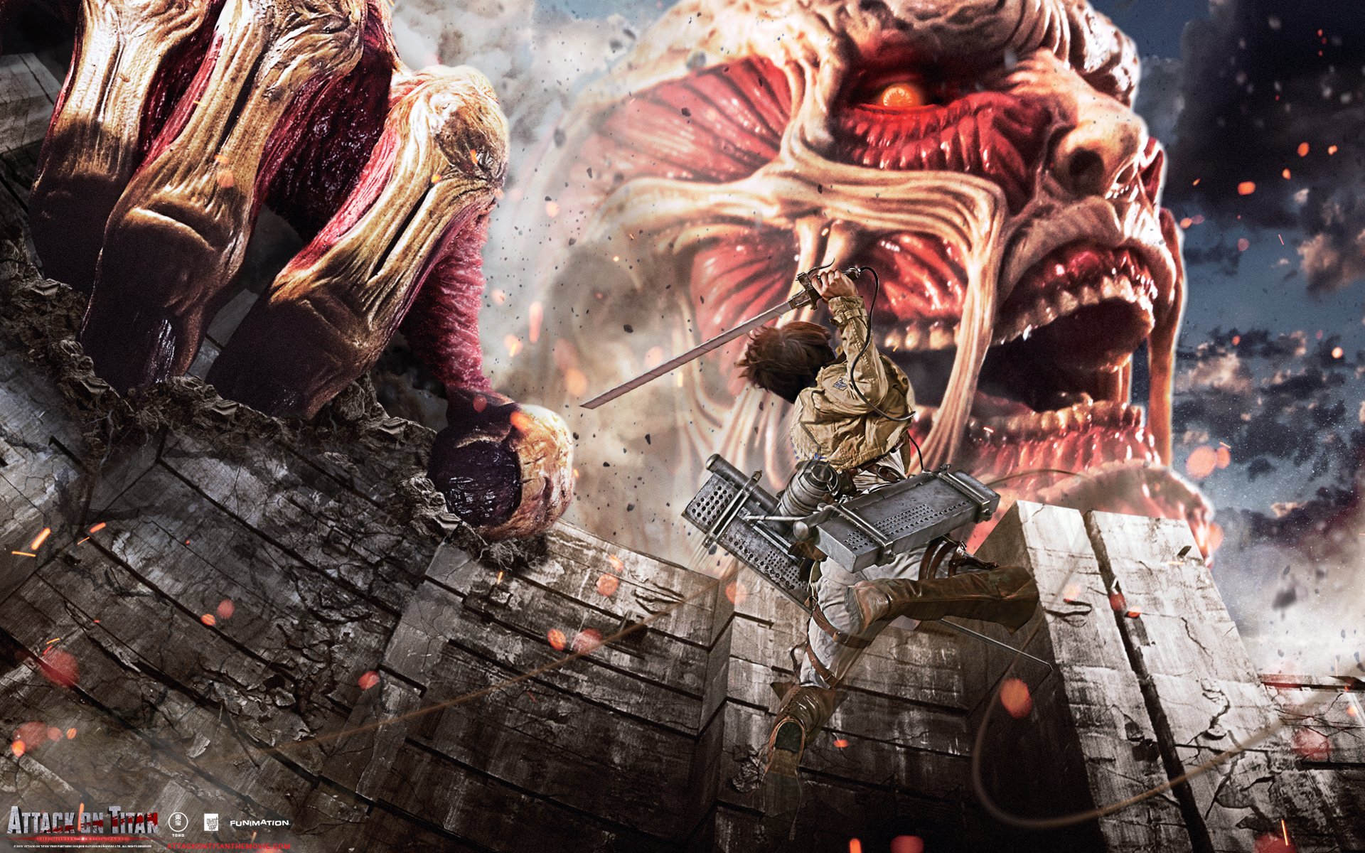 Colossal Titan Eren Yeager Movie Attack