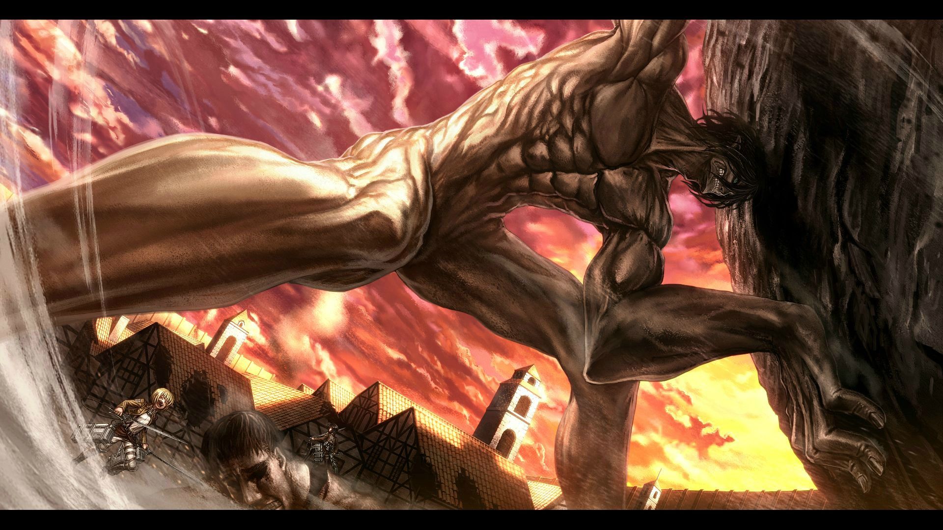 Epic Attack on Titan HD Wallpaper