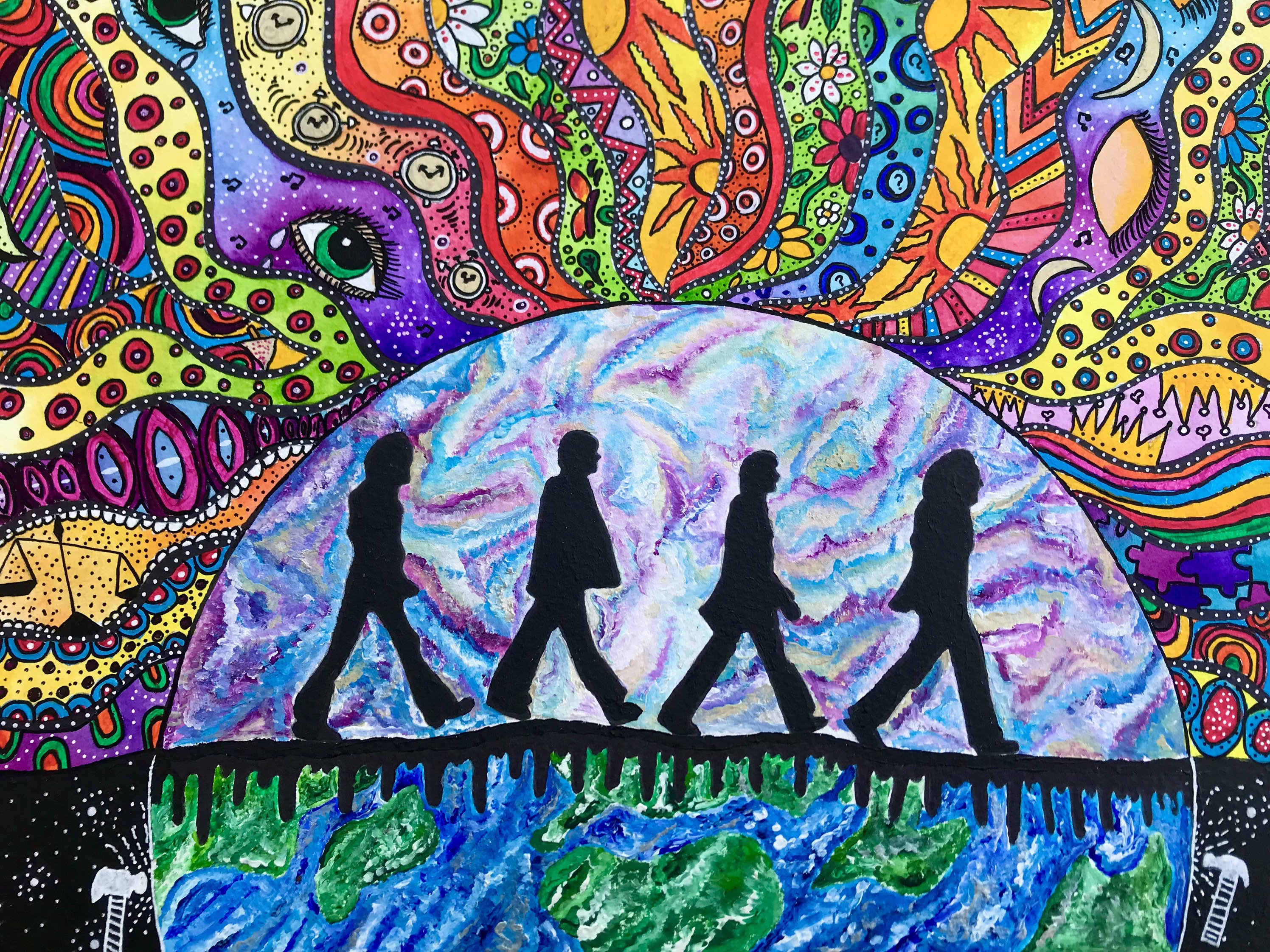 The Beatles Psychedelic Art Prints