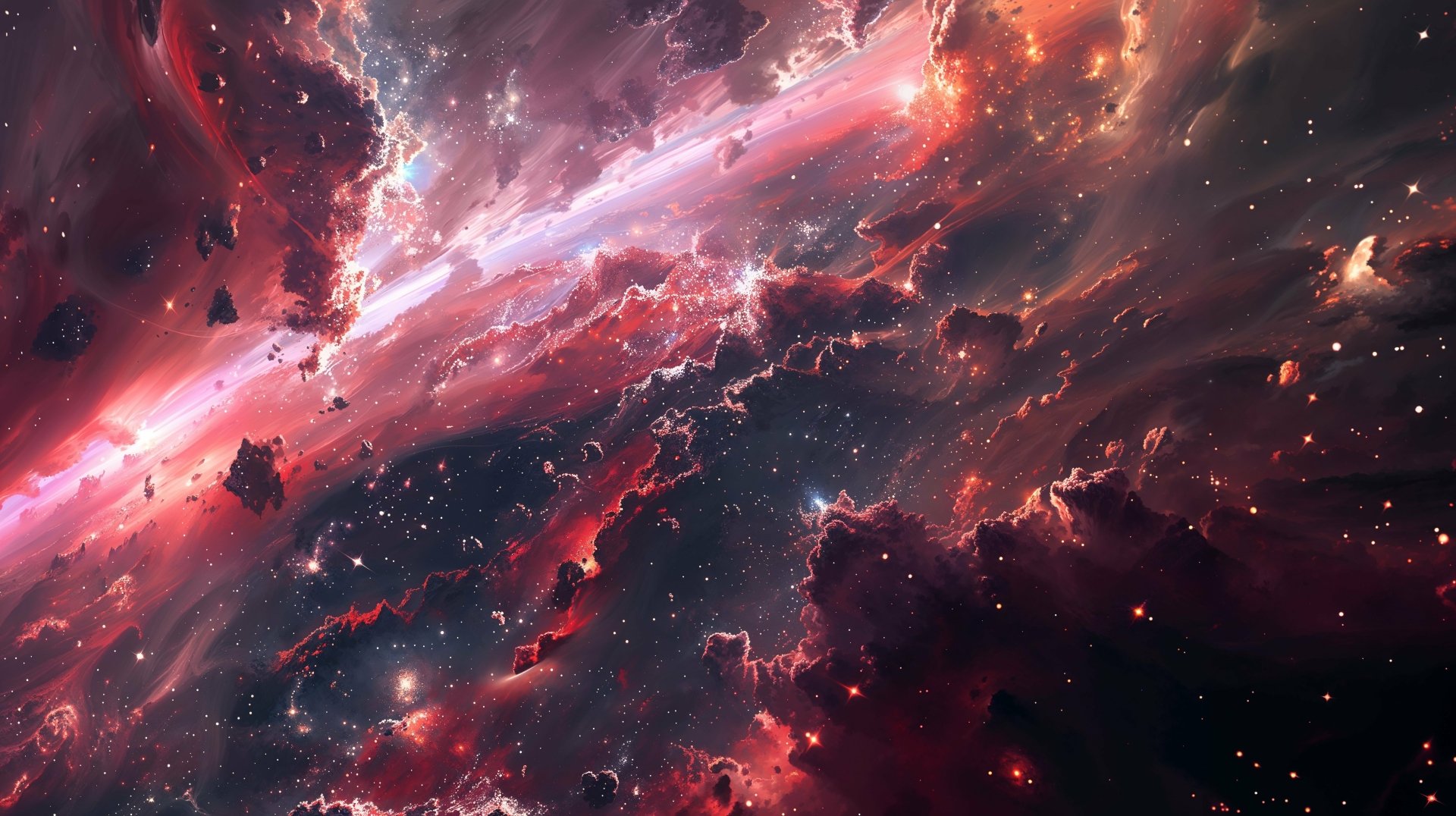 Cosmic Nebula Voyage HD Wallpaper