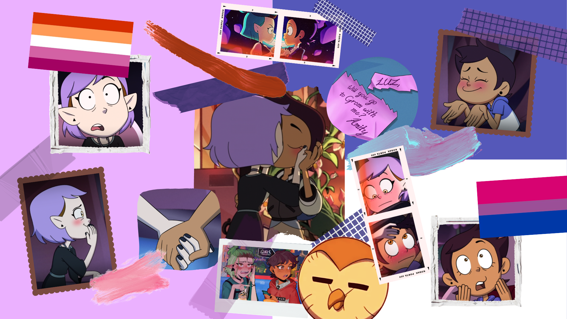 Though Y'all Might Appreciate My Almost Scrap Book Styled Desktop Wallpaper For Owl House Ships!!