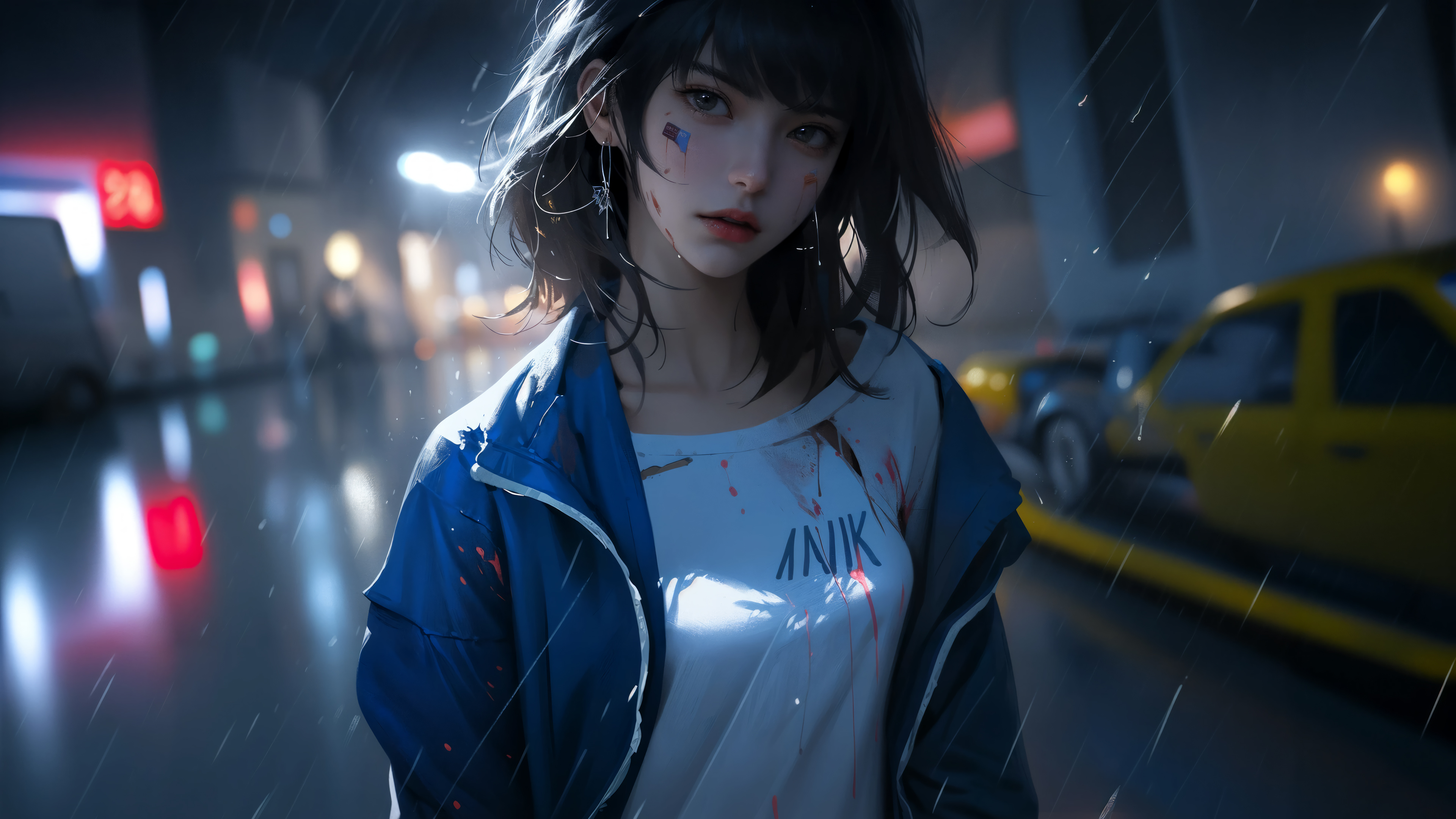 Anime Girl Rain Wallpaper 4K HD PC j